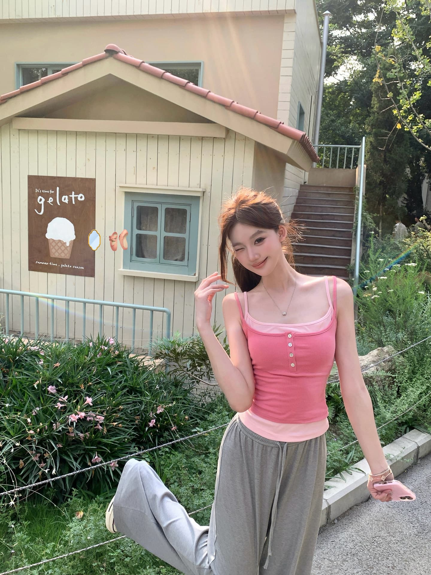 스택 착용 슬립 페이크 레이어드 스택 착용 조끼 슬립 여성 디자인 센스 몸매 가꾸기 디스플레이 몸 맨위 이미지 3