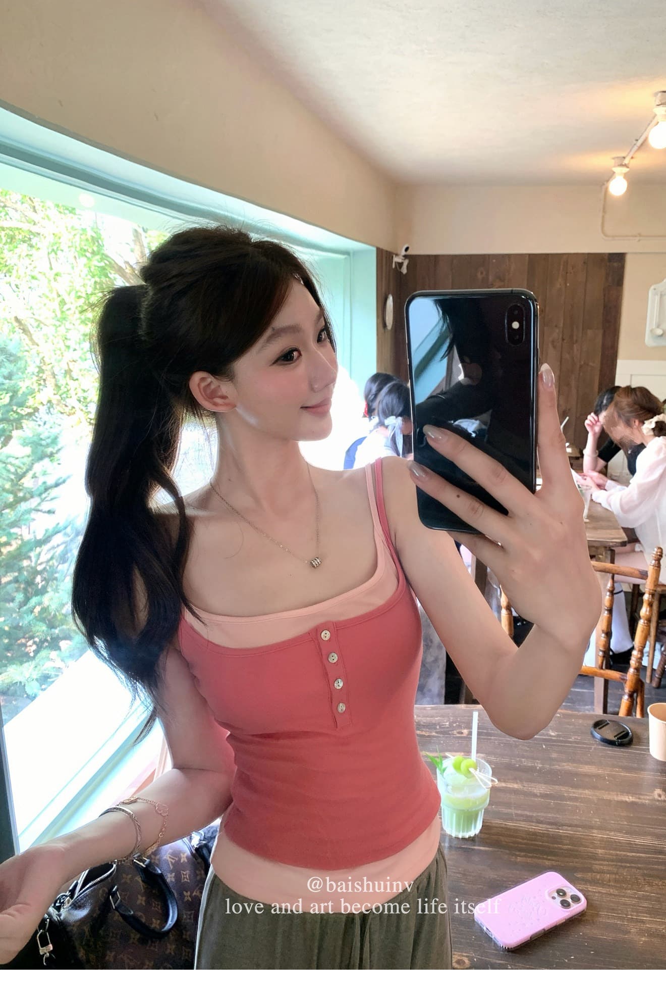 스택 착용 슬립 페이크 레이어드 스택 착용 조끼 슬립 여성 디자인 센스 몸매 가꾸기 디스플레이 몸 맨위 이미지 6