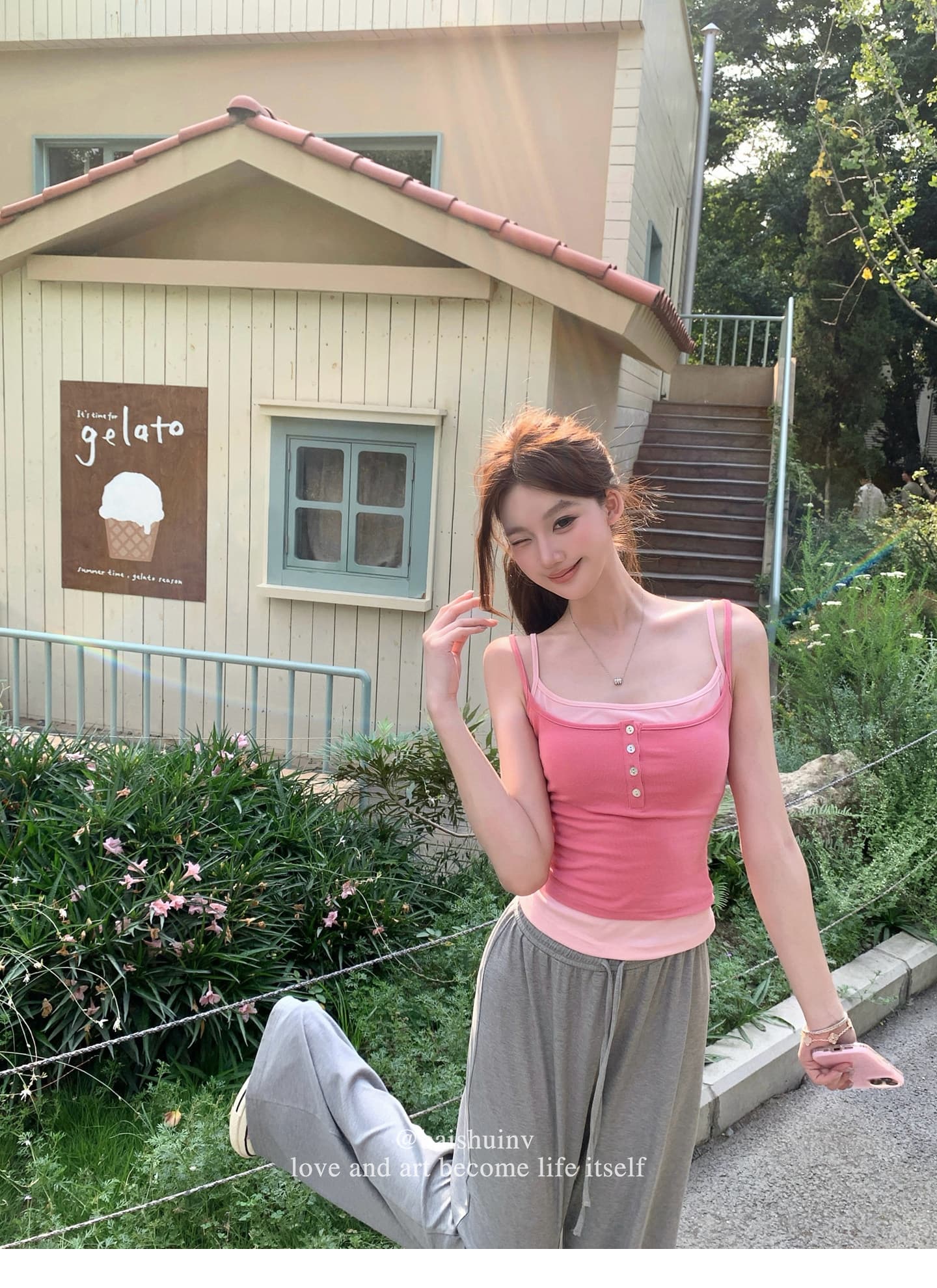 스택 착용 슬립 페이크 레이어드 스택 착용 조끼 슬립 여성 디자인 센스 몸매 가꾸기 디스플레이 몸 맨위 상세 이미지 5