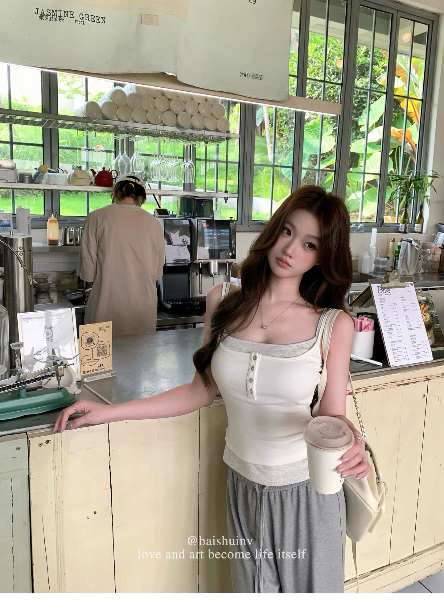 스택 착용 슬립 페이크 레이어드 스택 착용 조끼 슬립 여성 디자인 센스 몸매 가꾸기 디스플레이 몸 맨위 상세 이미지 28