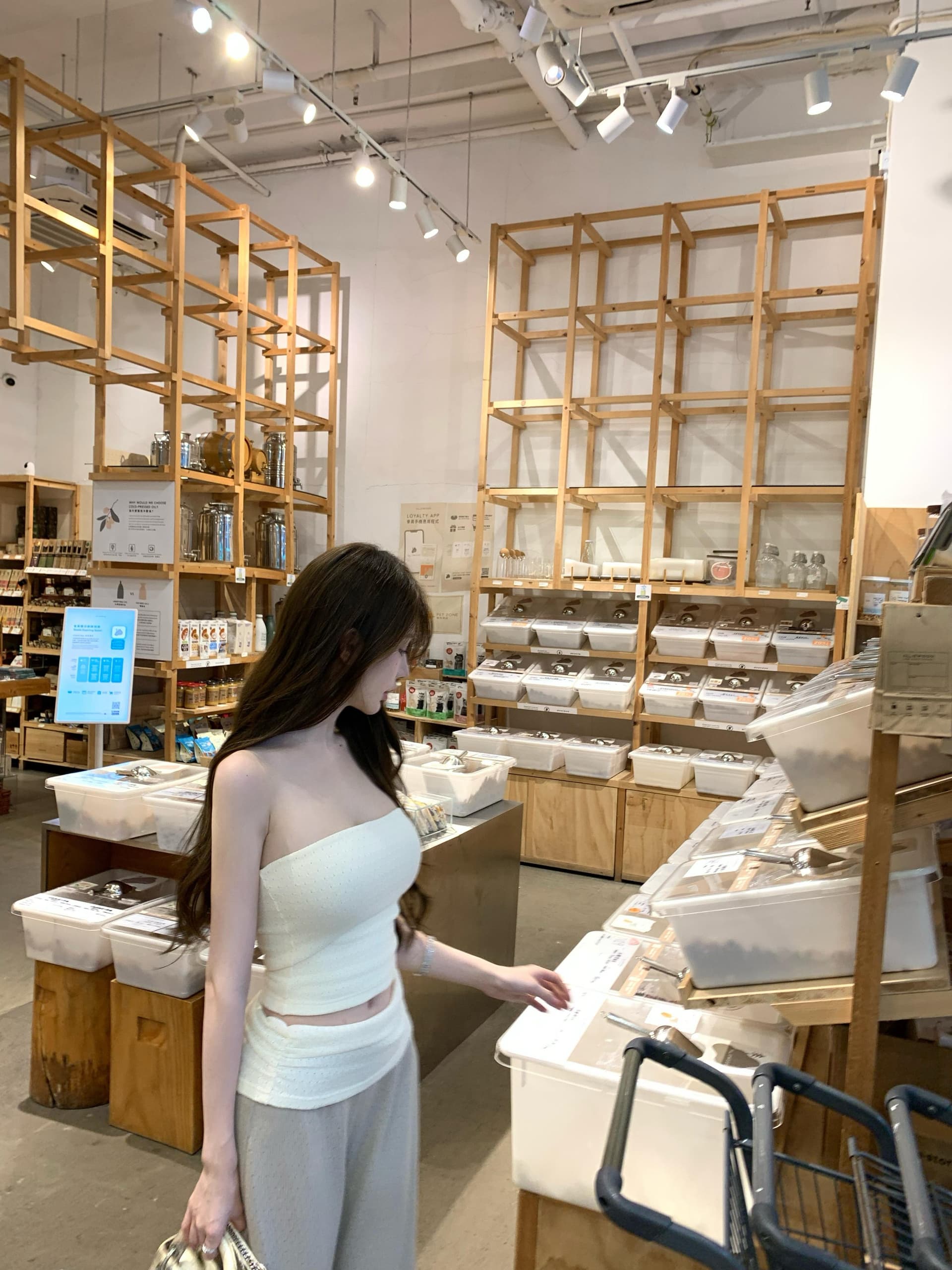 한 부서 튜브탑 맨위 뒤집다 측면 스트레이트 캐주얼 바지 투피스 세트 이미지 5