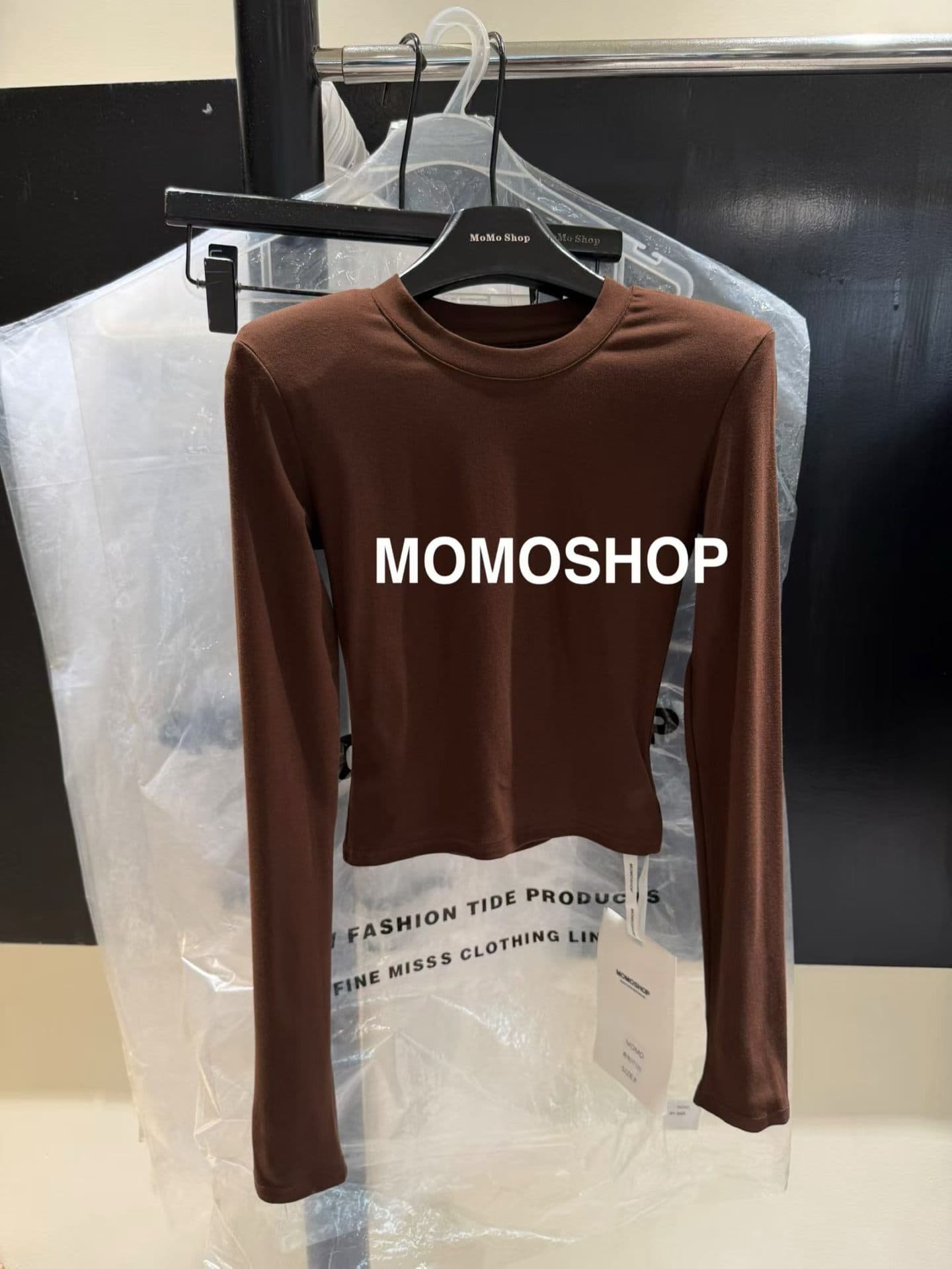 momo 라운드 넥 기본 셔츠 26 이른 가을 새로운 한국 스타일 백 설정 착용 편안함 몸매 가꾸기 슬림해 보이는 긴팔 티셔츠 인사이드 가져 가라. 상세 이미지 2