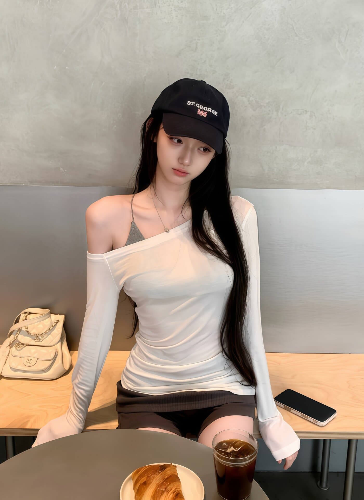 순수한 욕망 섹시함 핫걸 바람 비스듬한 어깨 긴팔 슬립 세트 여성 여름 시즌 2026 오프숄더 자외선 차단 블라우스 몸매 가꾸기 맨위 상세 이미지 10
