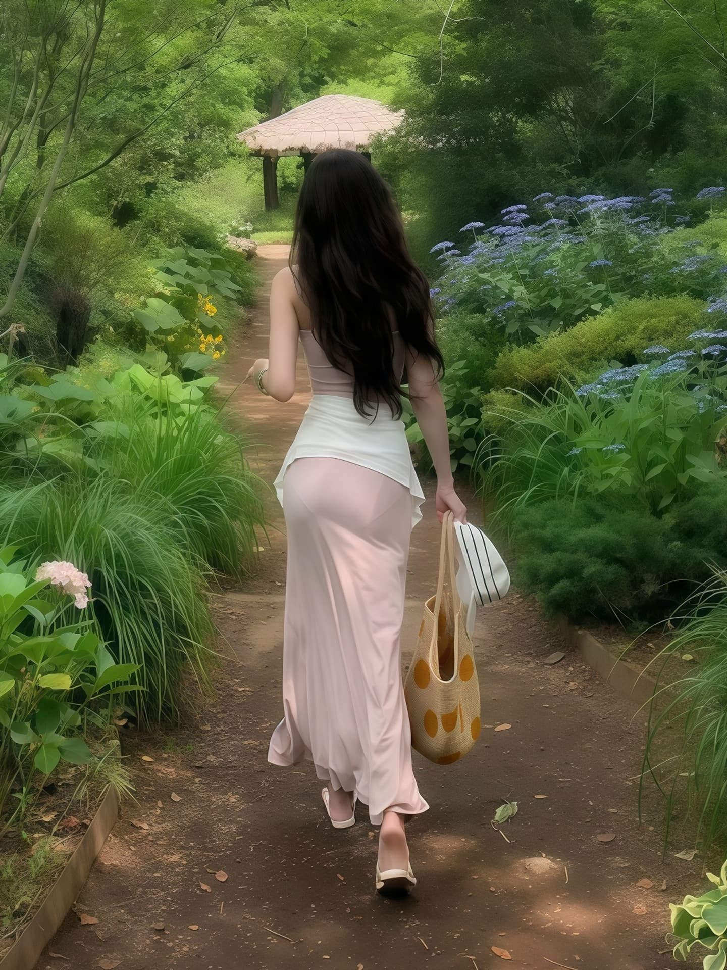 프랑스식 패션 로얄 자매 바람 u 칼라 행침 목 슬립 여성 드레스 2026 새로운 여름 몸매 가꾸기 슬림해 보이는 a 단어 길이 치마 상세 이미지 14