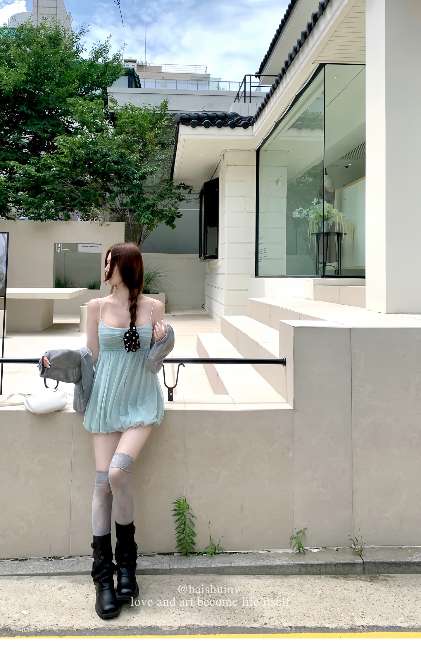 슬립 여성 드레스 여름 2026 새로운 품격 슬림해 보이는 도루 센스 미니 스커트 상세 이미지 4
