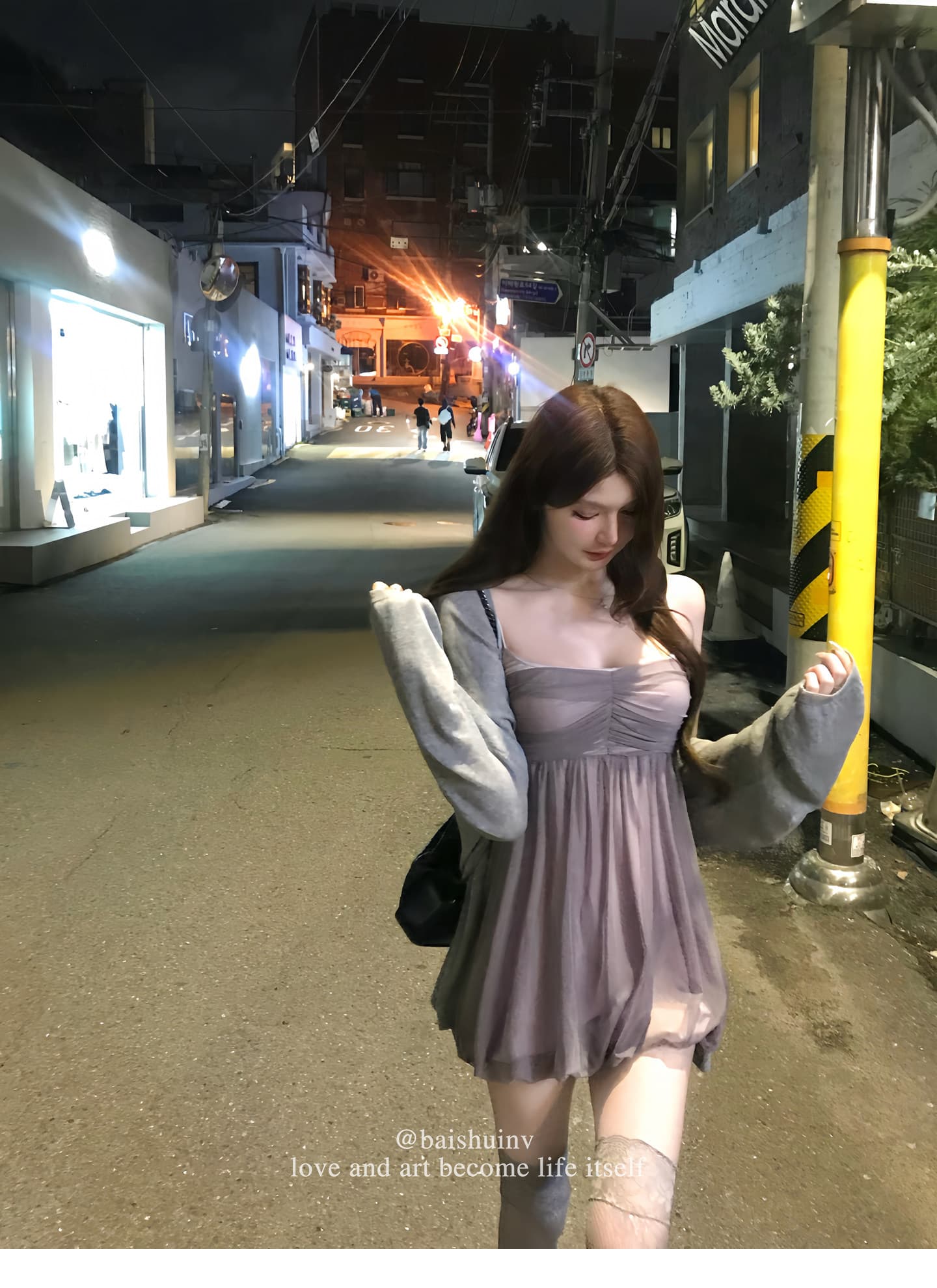 슬립 여성 드레스 여름 2026 새로운 품격 슬림해 보이는 도루 센스 미니 스커트 상세 이미지 42
