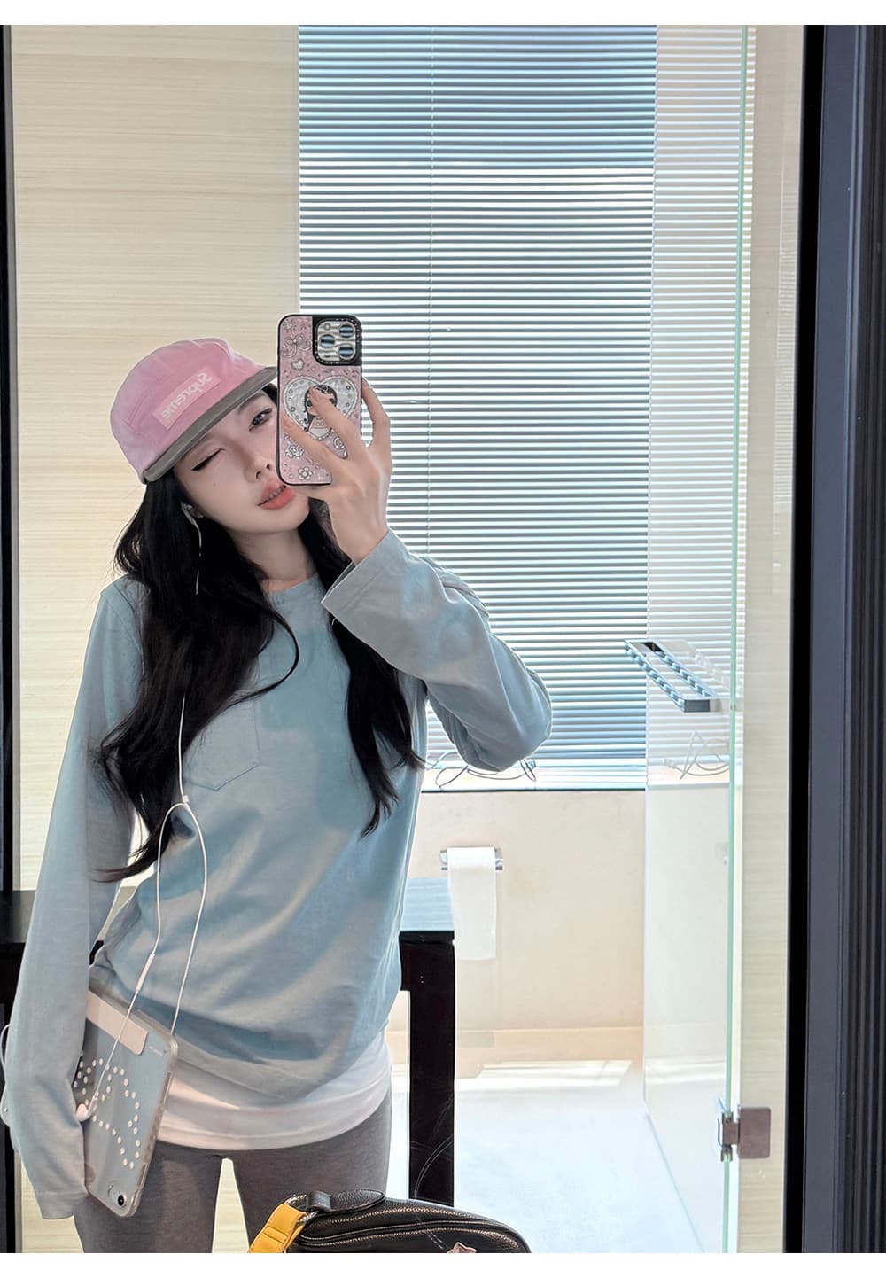 주머니 마 오래된 티셔츠 여성 긴 소매 다용도 슬림해 보이는 맨위 가을 새로운 상세 이미지 27