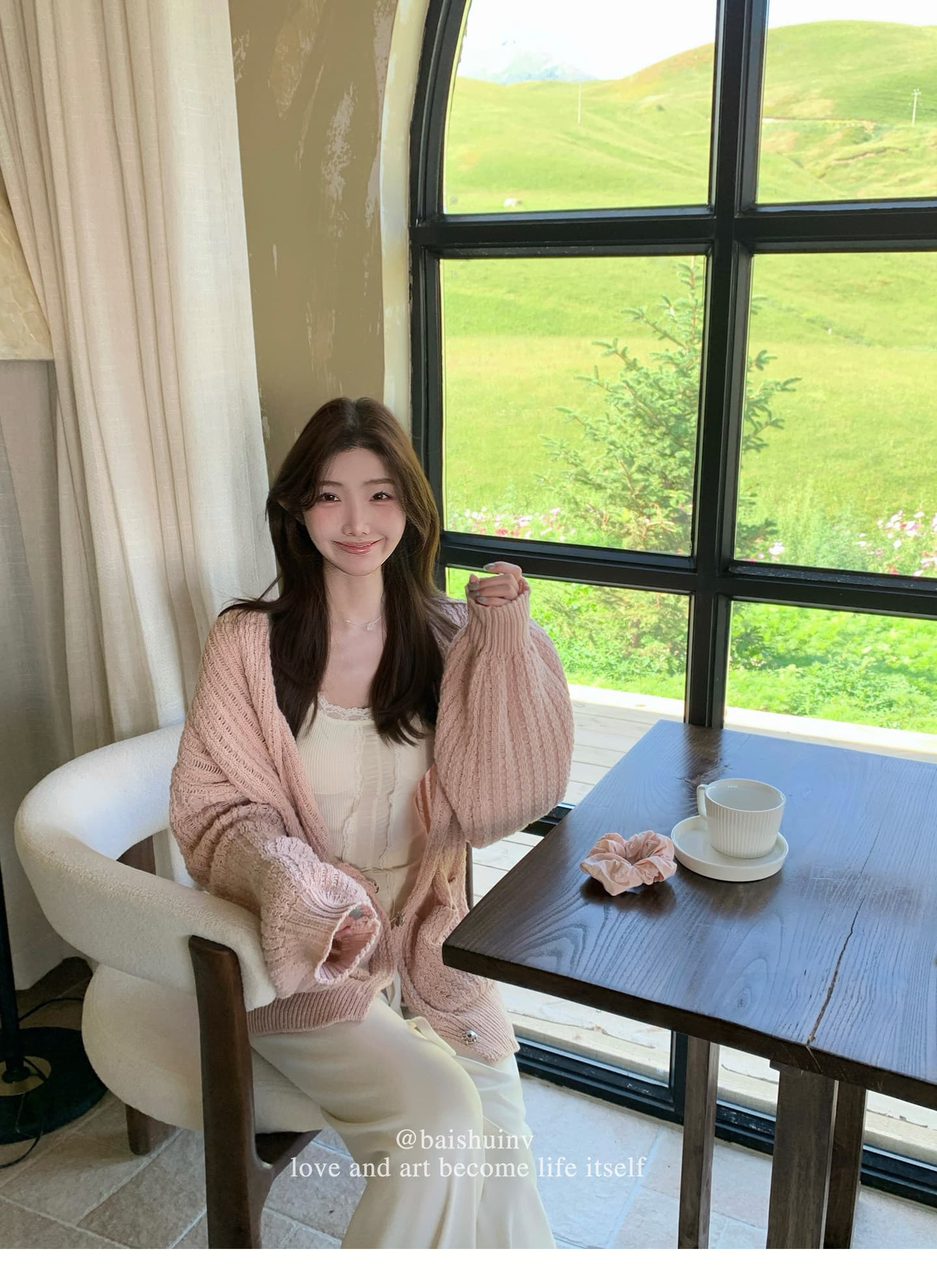 화이트 워터 여성 榛 과일 초콜릿 레이스 레이스 u 칼라 티셔츠 여성 이른 가을 한 부서 디자인 센스 순수한 욕망 섹시함 맨위 상세 이미지 30