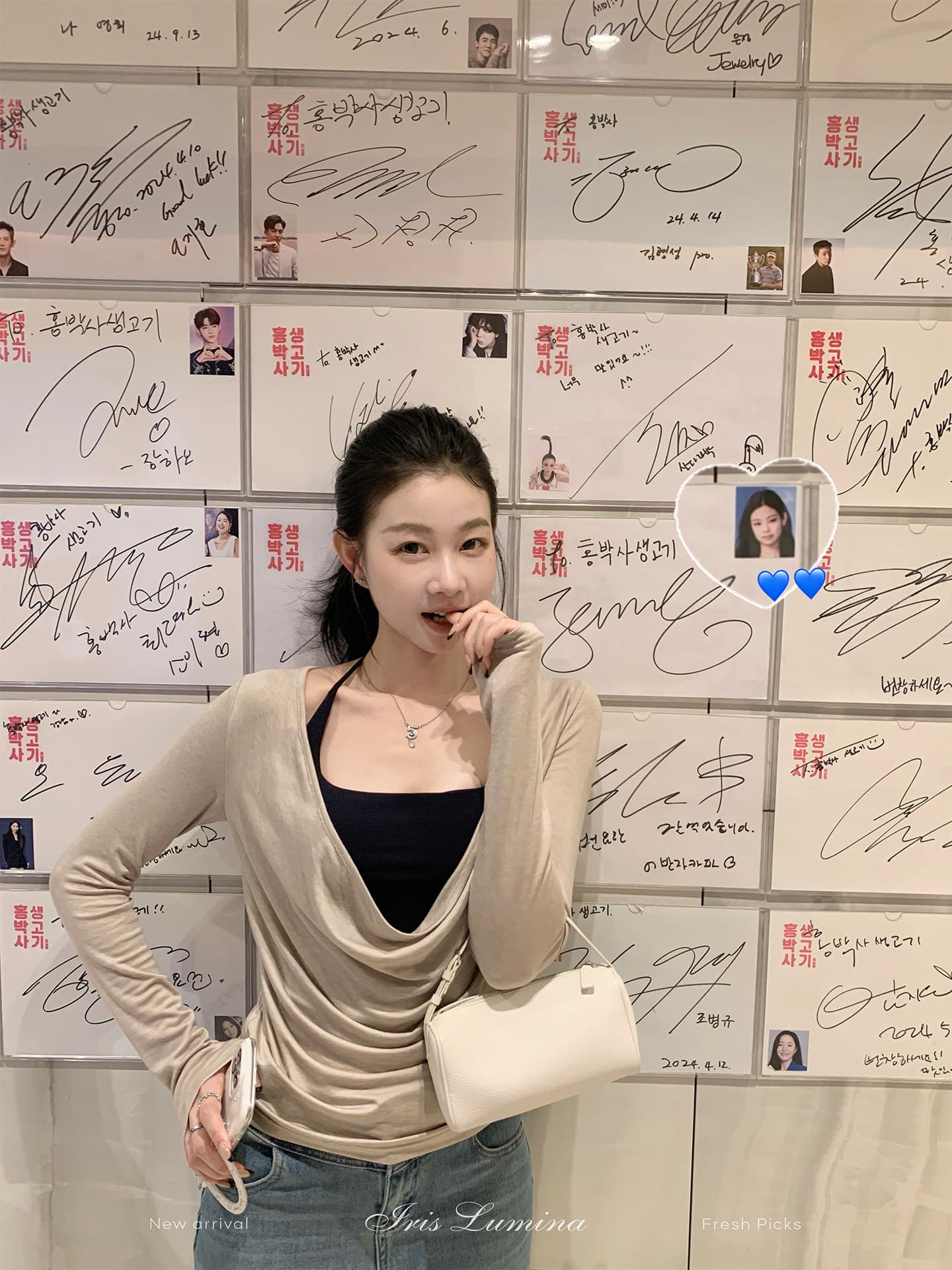 iris lumina 예약하기 어둡고 조용한 스택 음악 가면 의류 긴팔 블라우스 티셔츠 여성 겨울 흔들다 칼라 사실 두 조각 맨위