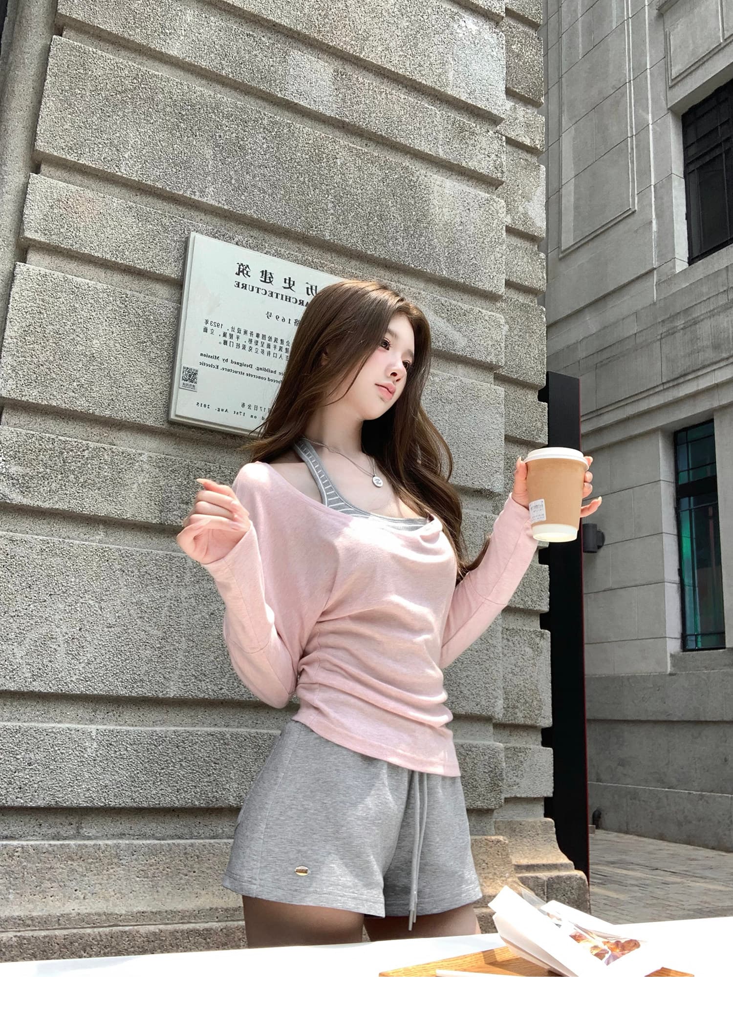 우유 피부 종이 사람들 이른 가을 게으른 블라우스 행침 목 벨트 가슴 패드 조끼 세트 그룹 상세 이미지 19