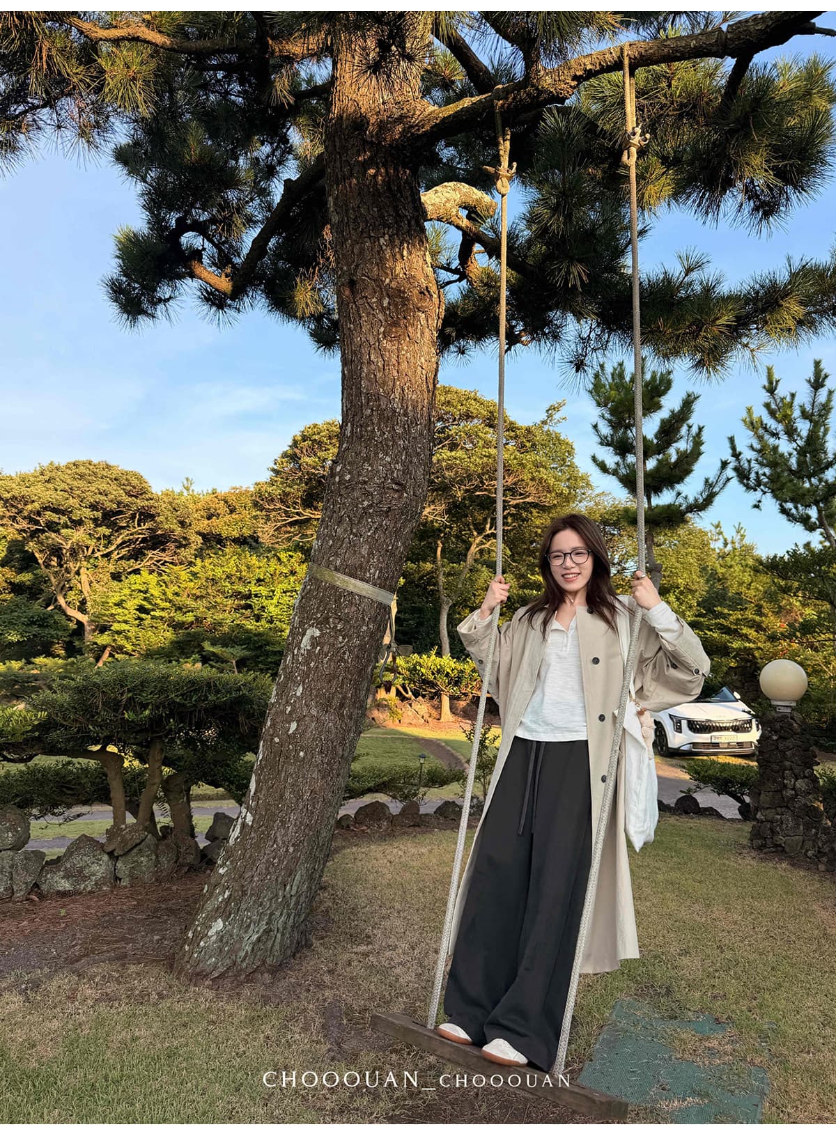 대나무 마디 면 헨리 칼라 워크웨어 버클 袢 슬림해 보이는 긴팔 티셔츠 여성 가을 맨위 상세 이미지 2