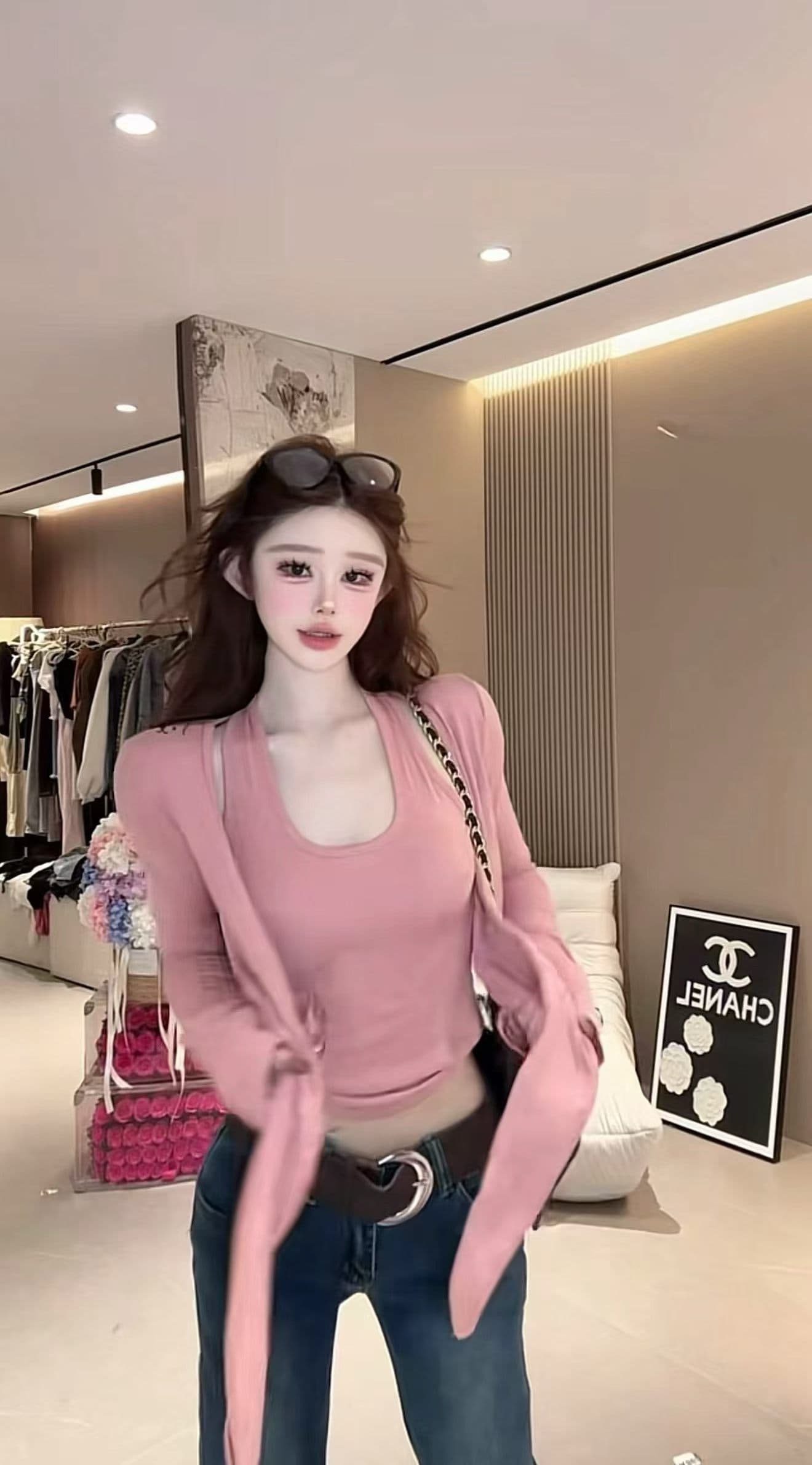 가을 겨울 행침 목 페이크 레이어드 레이스업 긴팔 티셔츠 여성 연령 감소 몸매 가꾸기 슬림해 보이는 단색 품격 다용도 인사이드 잡아라. 의류 이미지 4