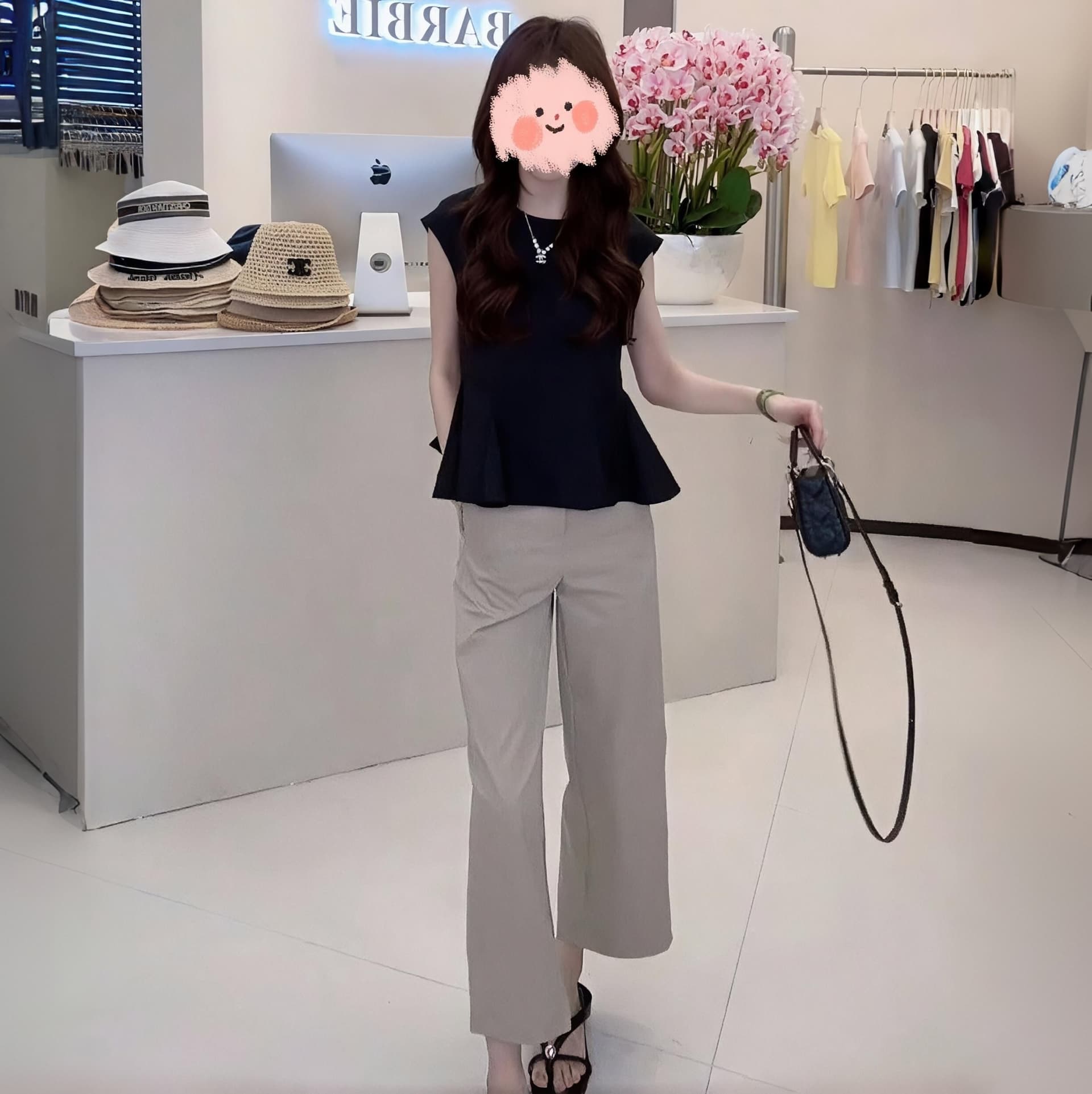 2026 여름 미니멀리즘 작은 대중 프릴 민소매 맨위 슬림해 보이는 다용도 캐주얼 9부 바지 품격 세트 여성 상세 이미지 8