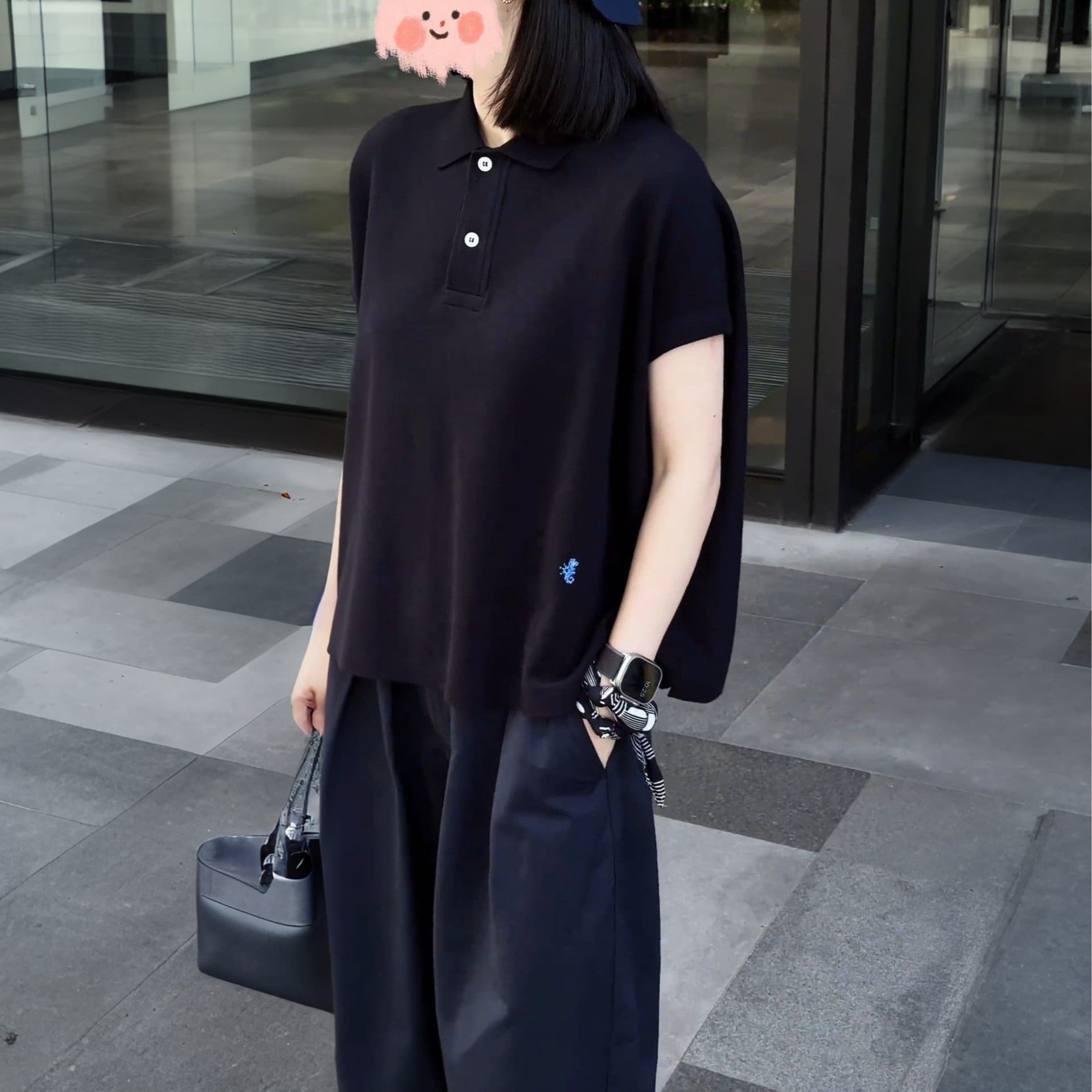 2026 년 여름 패션 한국 스타일 캐주얼 바람 출퇴근 조용한 럭셔리 바람 슬림해 보이는 POLO 칼라 맨위 와이드 레그 팬츠 투피스 세트 이미지 6