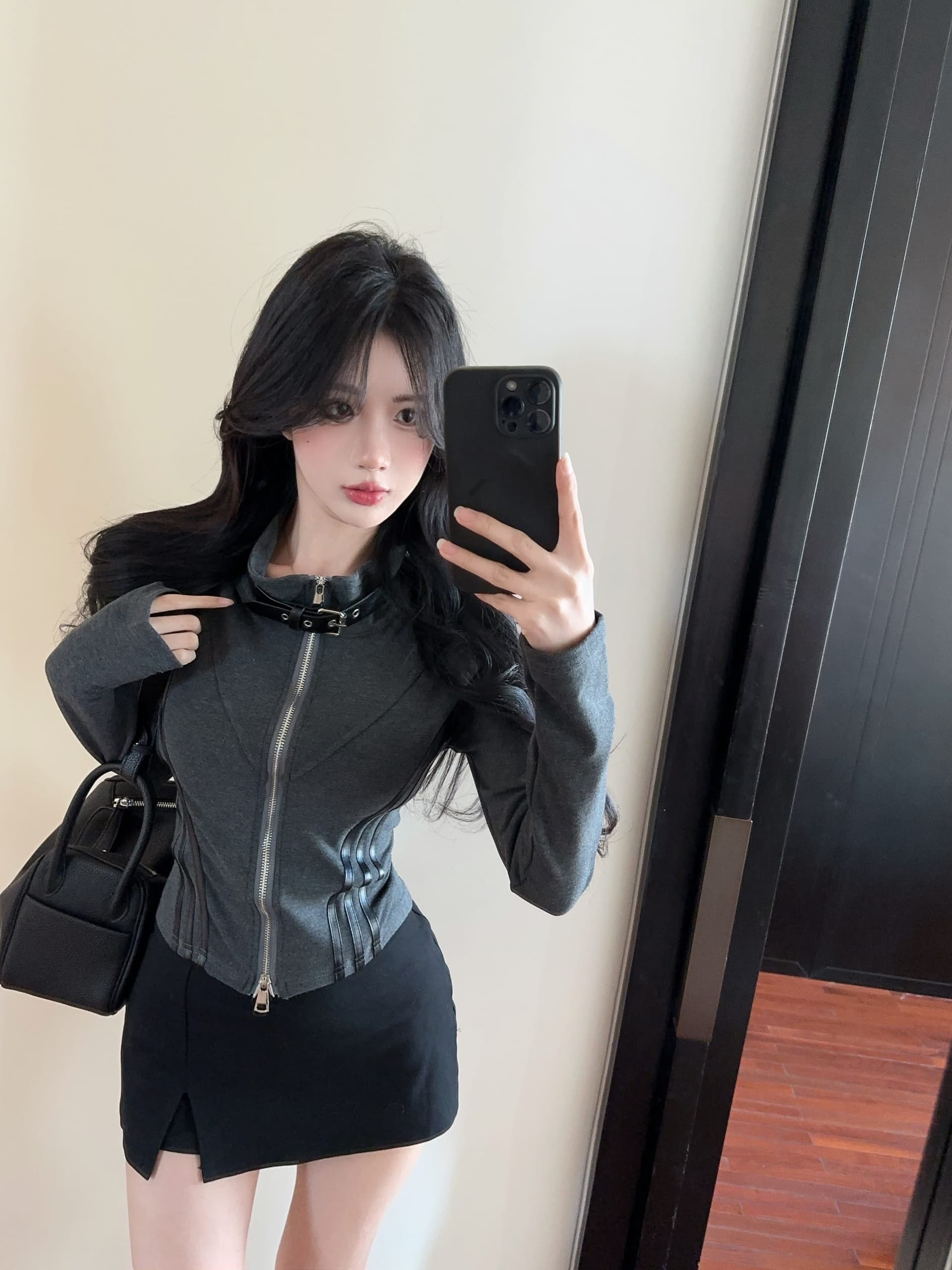 실사 정가 가을 차가운 바람의 소리 바람 디자인 센스 긴팔 폴로 칼라 더블 지퍼 후드티 맨위 여성 카디건 코트 상세 이미지 16