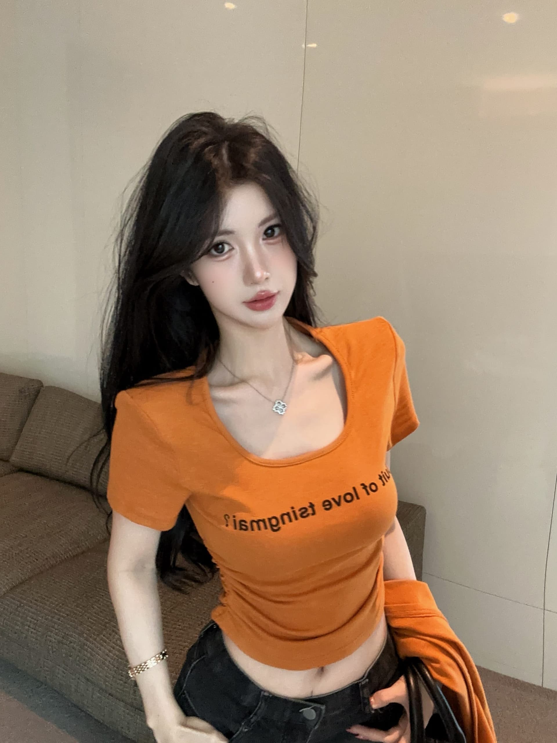 실사 정가 여름 새로운 패션 다용도 라운드 넥 티셔츠 여성 후드 숄 투피스 슈트 상세 이미지 4