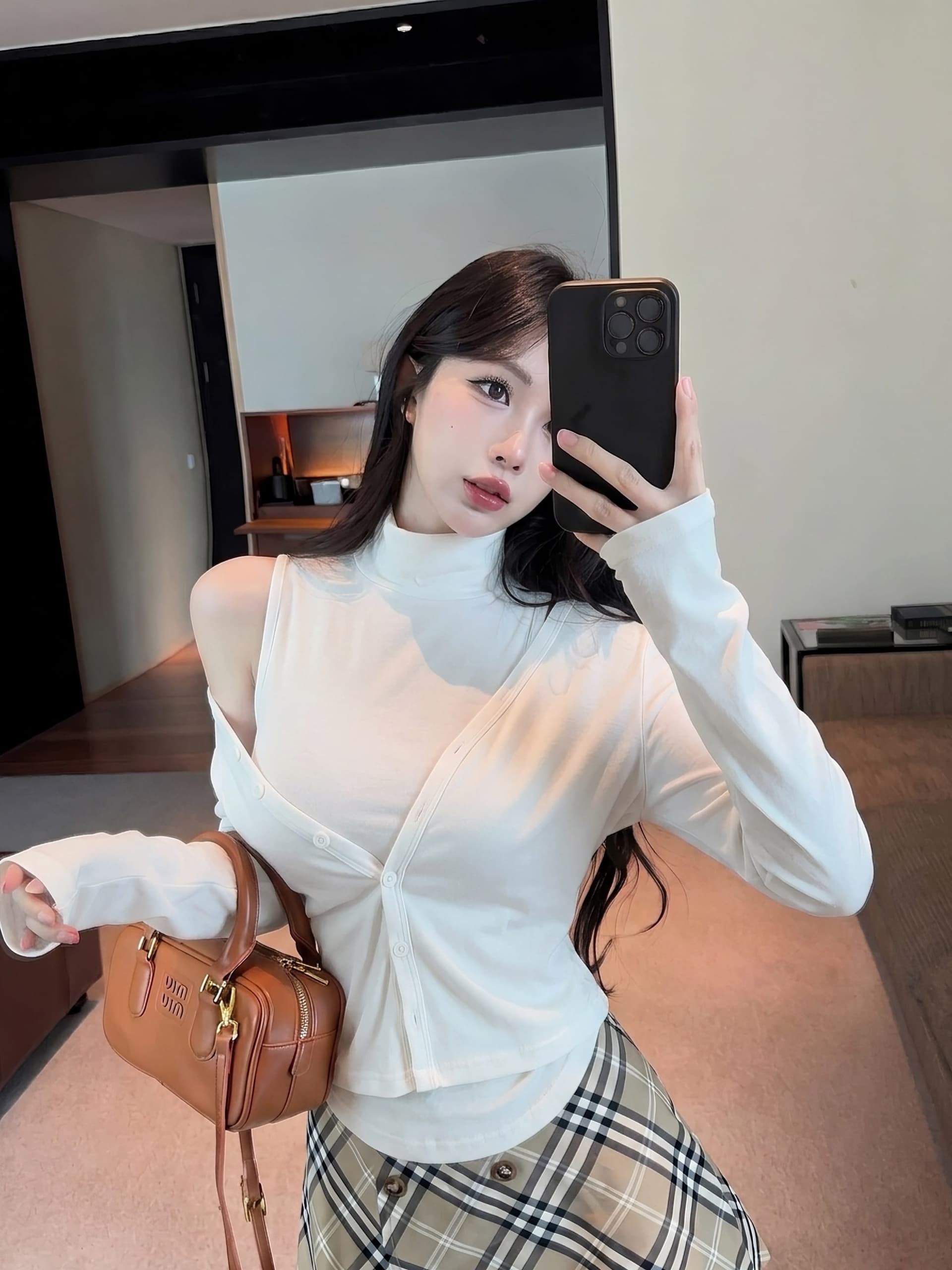 실사 정가 가을 새로운 투피스 슈트 여성 슬림해 보이는 반하이넥 민소매 인사이드 가져 가라. 조끼 10 카디건 코트 상세 이미지 15