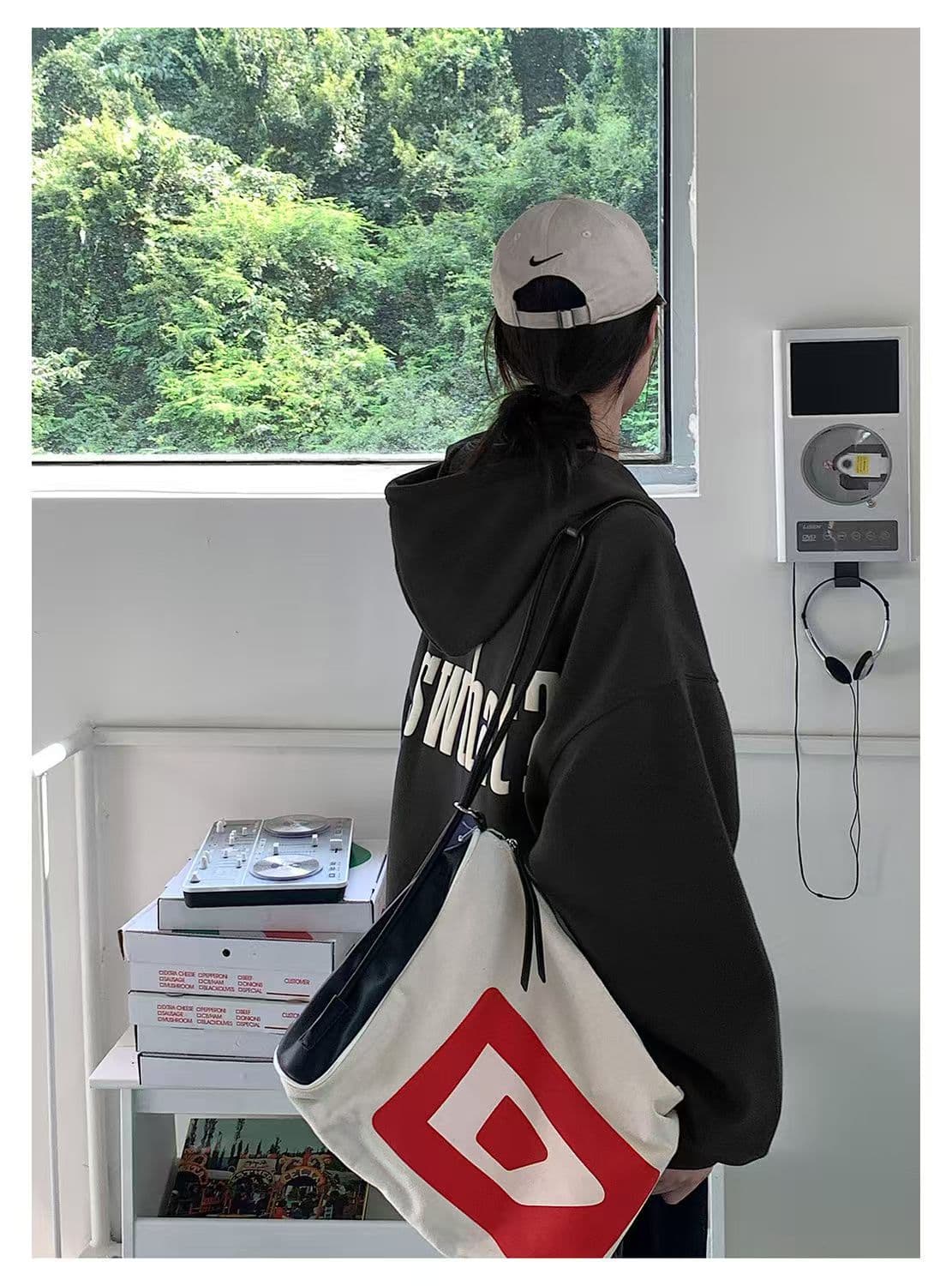 280 그램 남자 바 면 느긋한 바람 아메리칸 프린트 지퍼 후드티 여성 봄 가을 새로운 루즈핏 카디건 코트 로드 중 상세 이미지 1