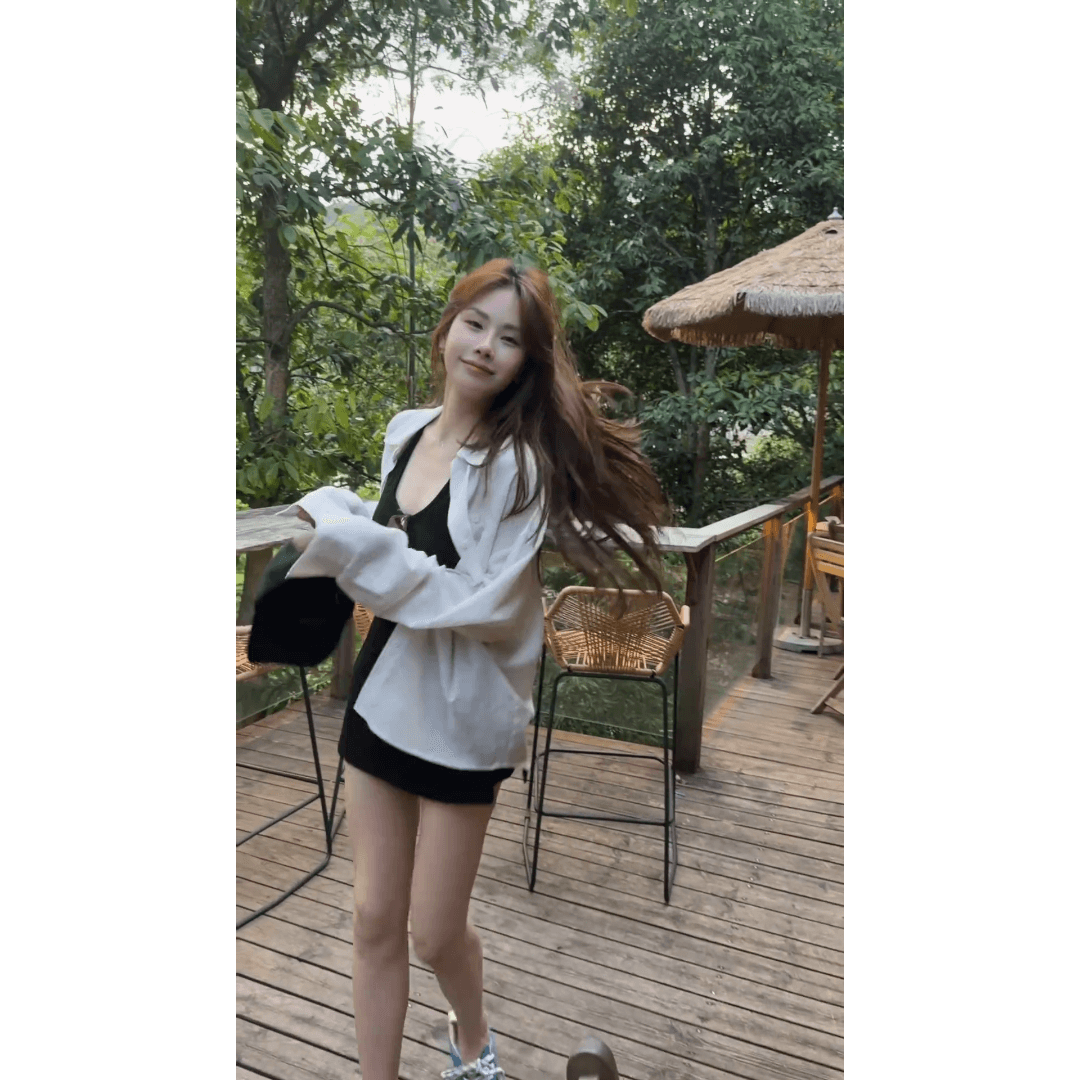 정가 한 스타일 고급 센스 패션 착용 가져 가라. 익스트림 제인 바람 검정색 조끼 슬립 코디 치마바지 투피스 세트 이미지 5