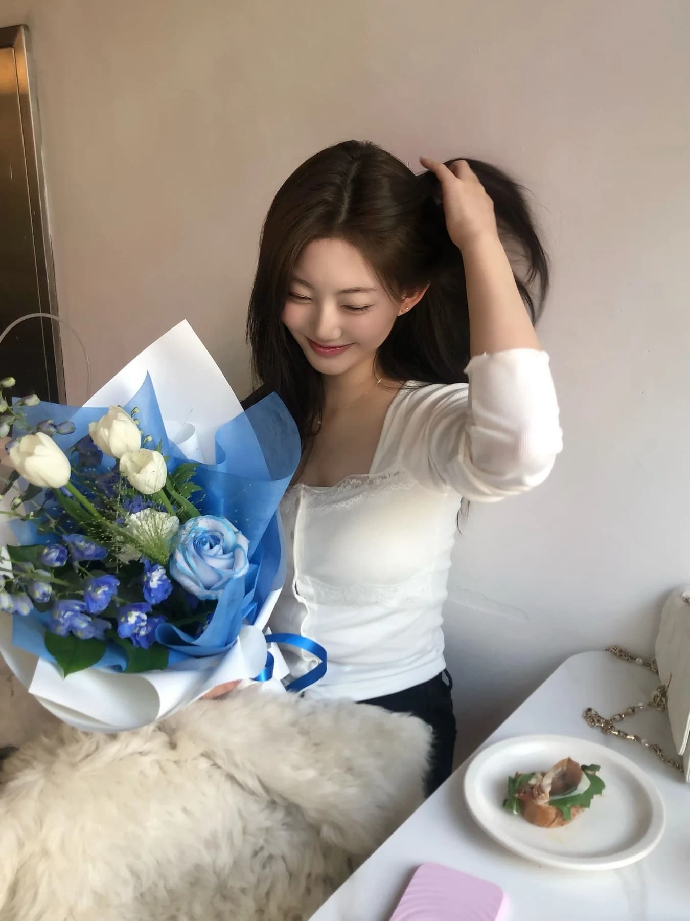 있음 선적 달콤함 레이스 긴팔 오픈 가디건 상세 이미지 19
