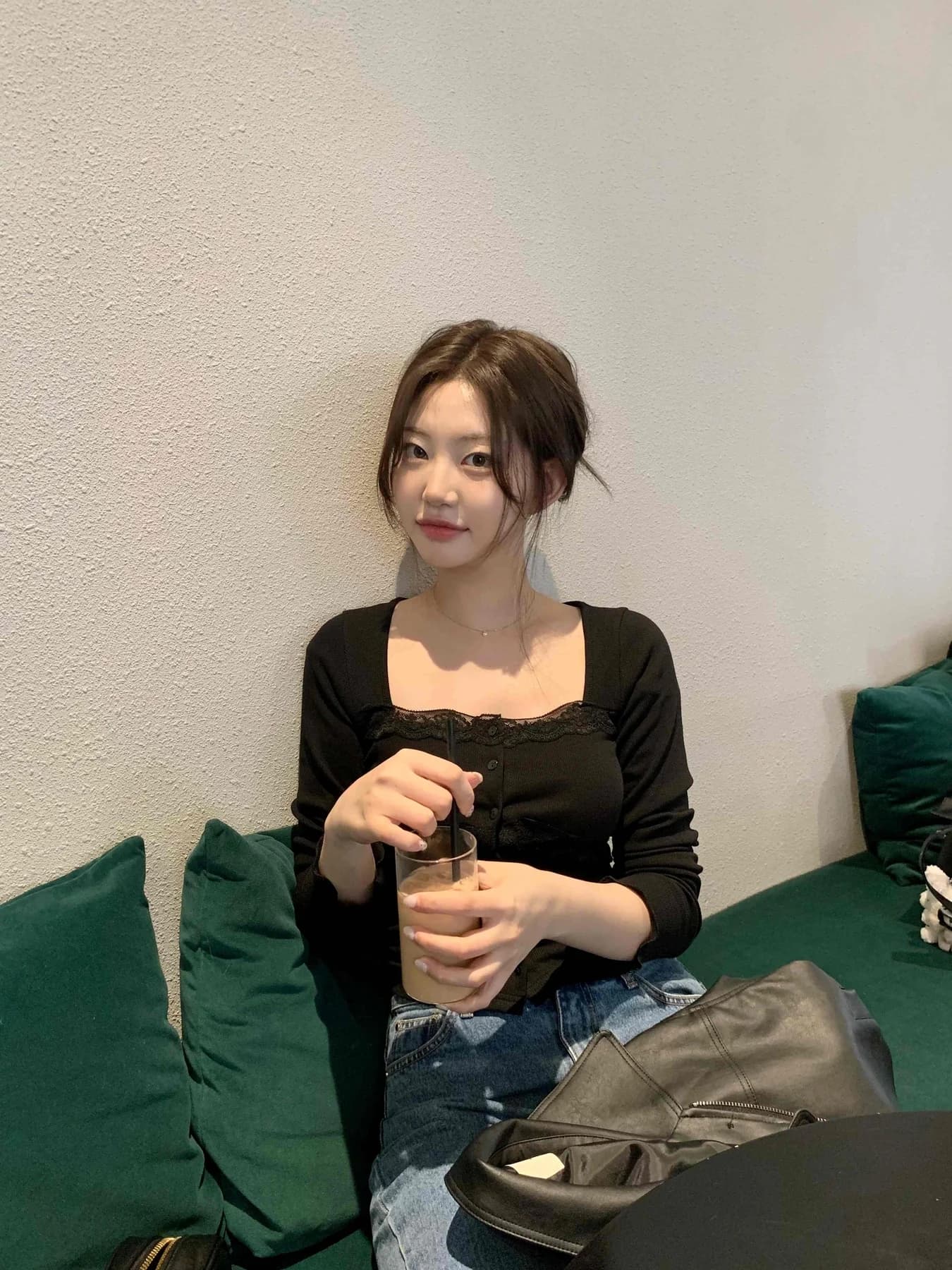 있음 선적 달콤함 레이스 긴팔 오픈 가디건 상세 이미지 44