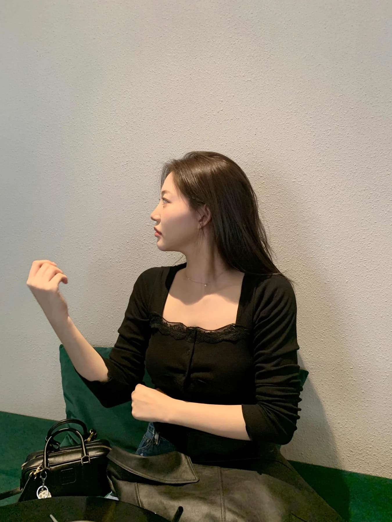 있음 선적 달콤함 레이스 긴팔 오픈 가디건 상세 이미지 69