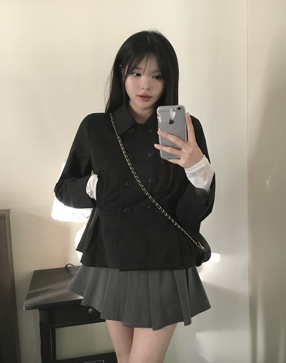 있음 선적 분위기 센스 일본식 jk 학원 센스 슬림해 보이는 단추 세트 계책 좋 은 핏 스타일 정장 재킷 상세 이미지 26