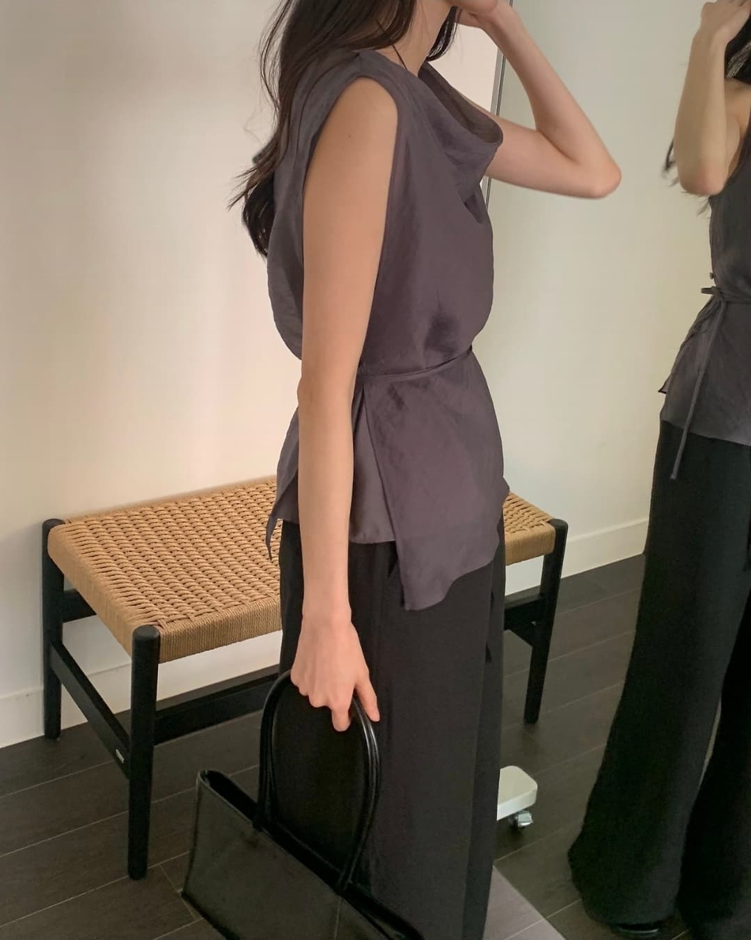 있음 선적 Chic 아름다운 연령 감소 슬림해 보이는 민소매 여성 셔츠 여름 흔들다 칼라 작은 셔츠 맨위 상세 이미지 7