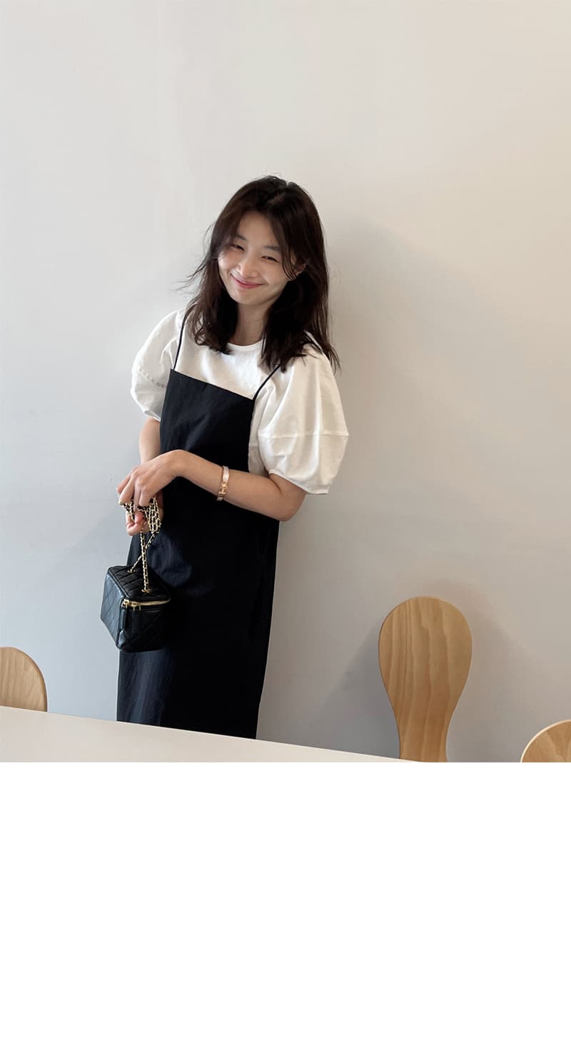 면 린넨 작은 대중 거품 소매 베이지 색 반팔 셔츠 맨위 여성 상세 이미지 33
