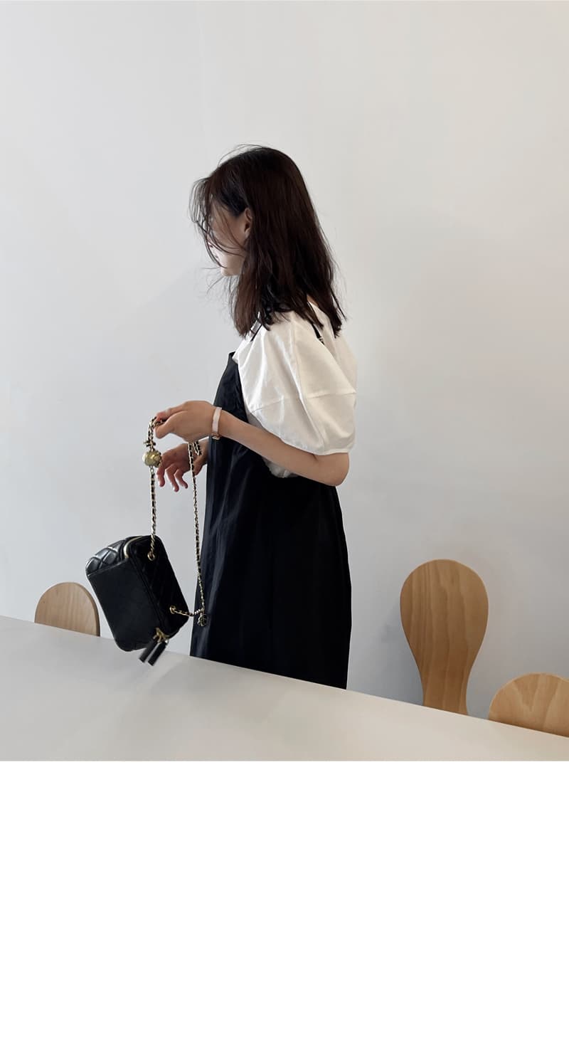 면 린넨 작은 대중 거품 소매 베이지 색 반팔 셔츠 맨위 여성 상세 이미지 68