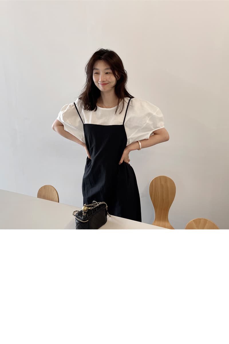 면 린넨 작은 대중 거품 소매 베이지 색 반팔 셔츠 맨위 여성 상세 이미지 74