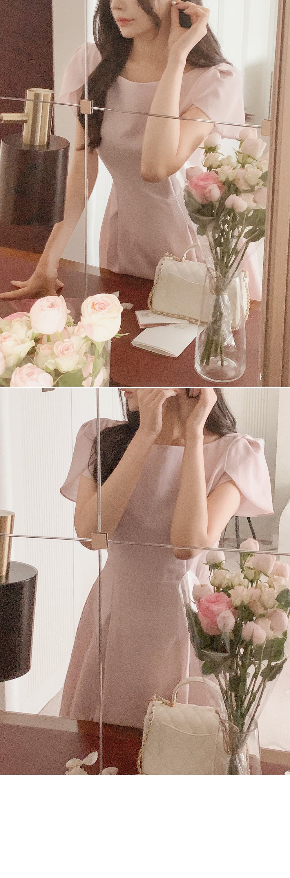 있음 선적 차 휴식 프랑스식 품격 여성 드레스 여름 작은 키 고급 센스 치마 허리 수축 롱 스커트 상세 이미지 9