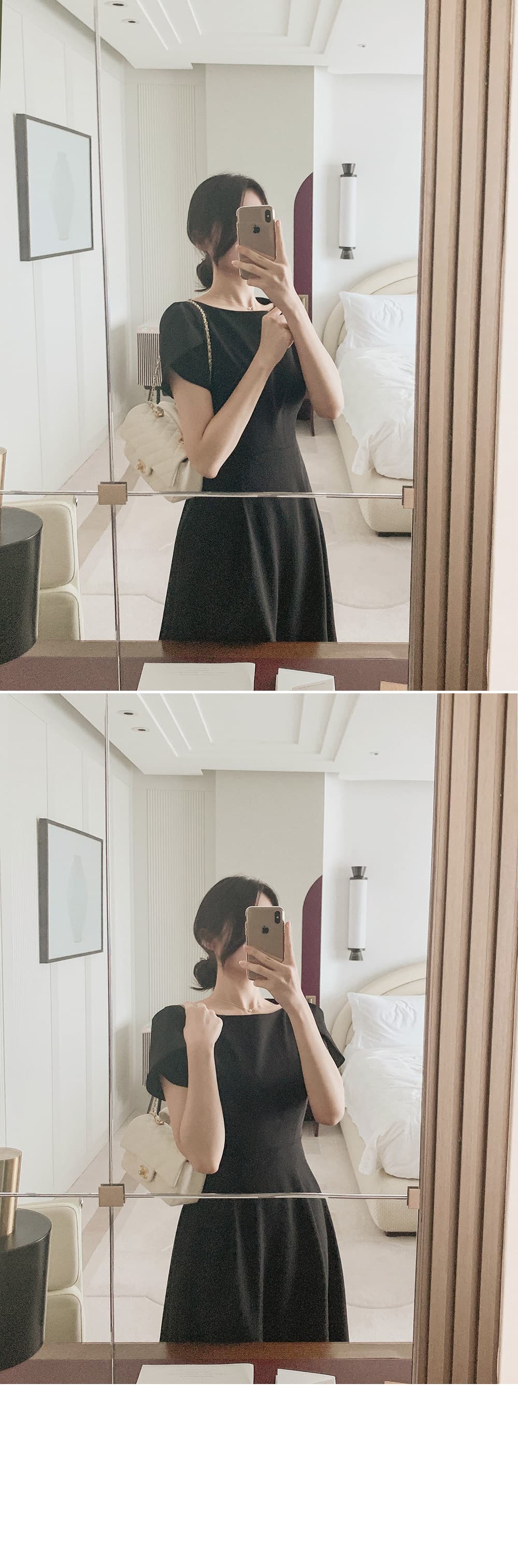 있음 선적 차 휴식 프랑스식 품격 여성 드레스 여름 작은 키 고급 센스 치마 허리 수축 롱 스커트 상세 이미지 34
