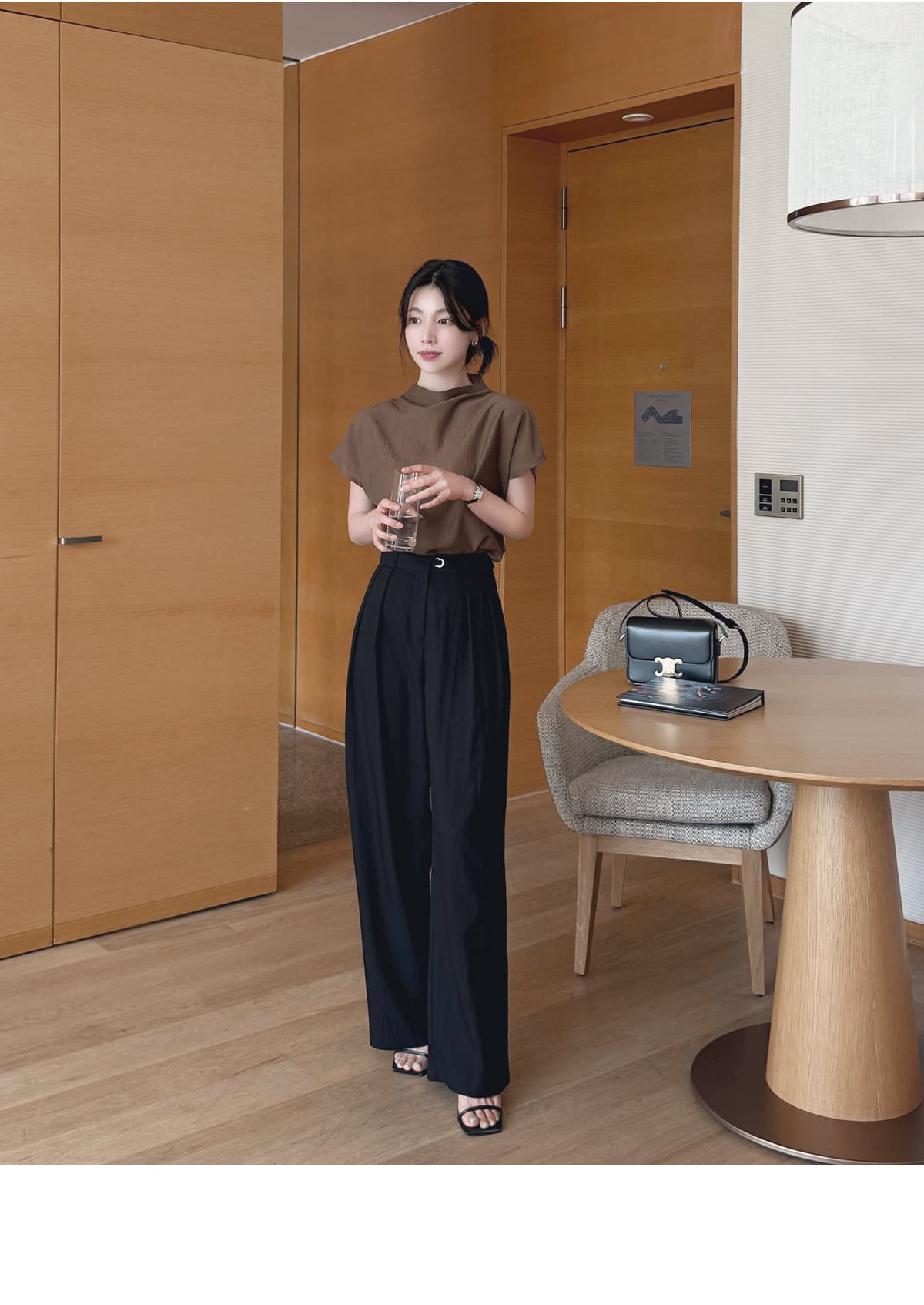 품격 반하이넥 칼라 다용도 실크 여성 셔츠 루즈핏 슬림해 보이는 맨위 여성 상세 이미지 12