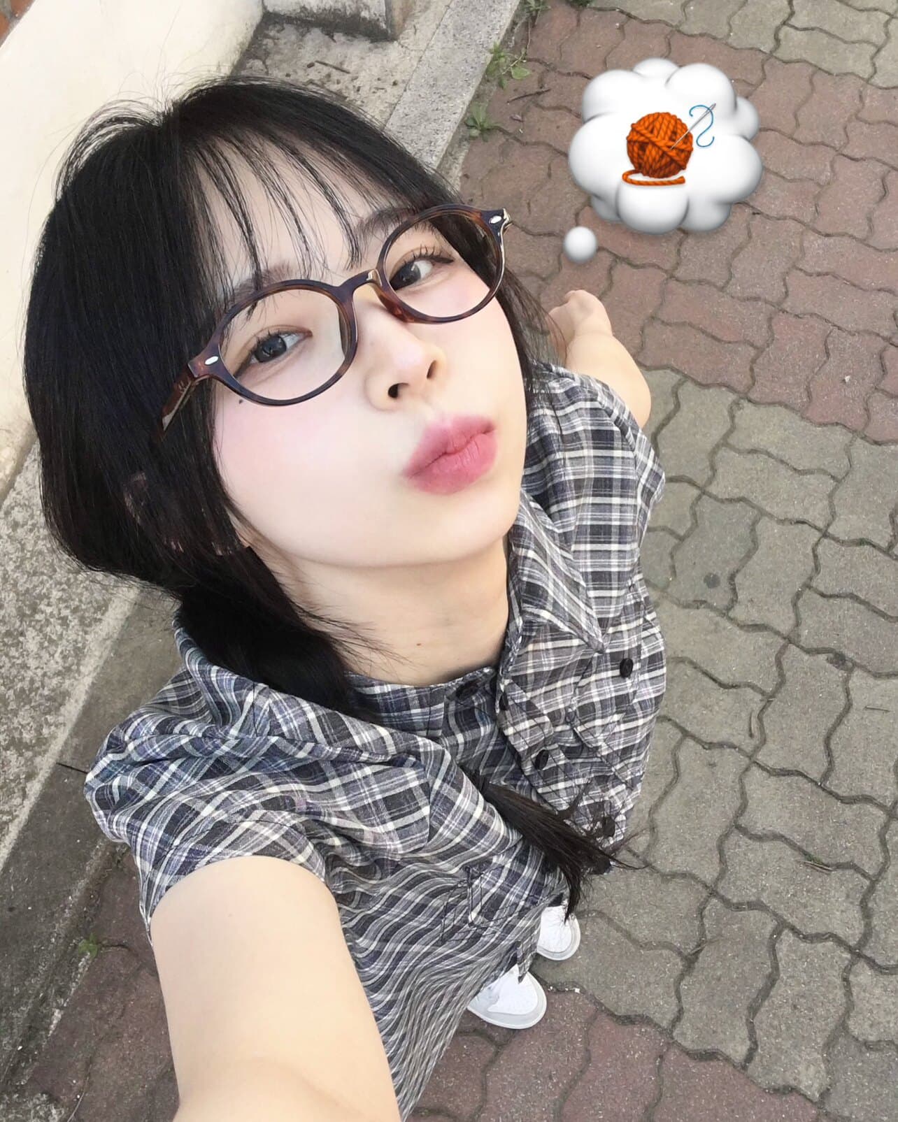 있음 선적 쉬 허용하다 사실 같은 단락 레트로 스트라이프 체크무늬 데님 반팔 티셔츠 셔츠 상세 이미지 5