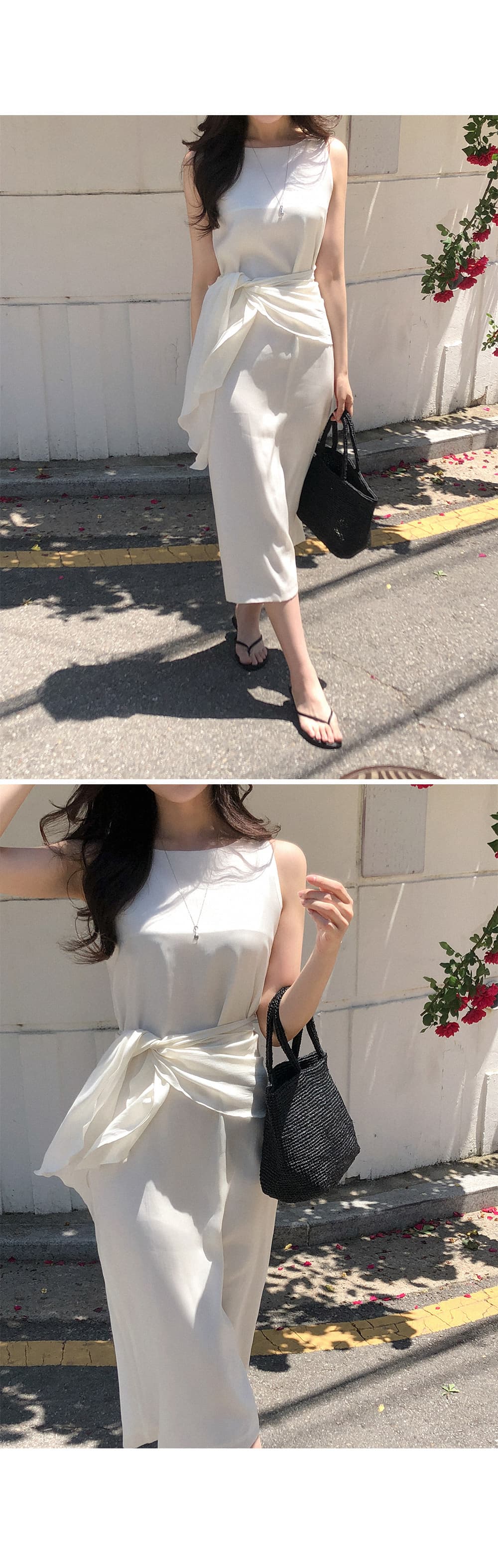 있음 선적 디자인 센스 민소매 여성 드레스 여름 새로운 작은 키 높은 품질 아름다운 요정 치마 상세 이미지 6