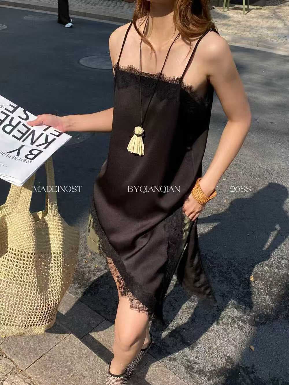 여름 거친 가장자리 불규칙 슬립 여성 셔츠 이미지 2