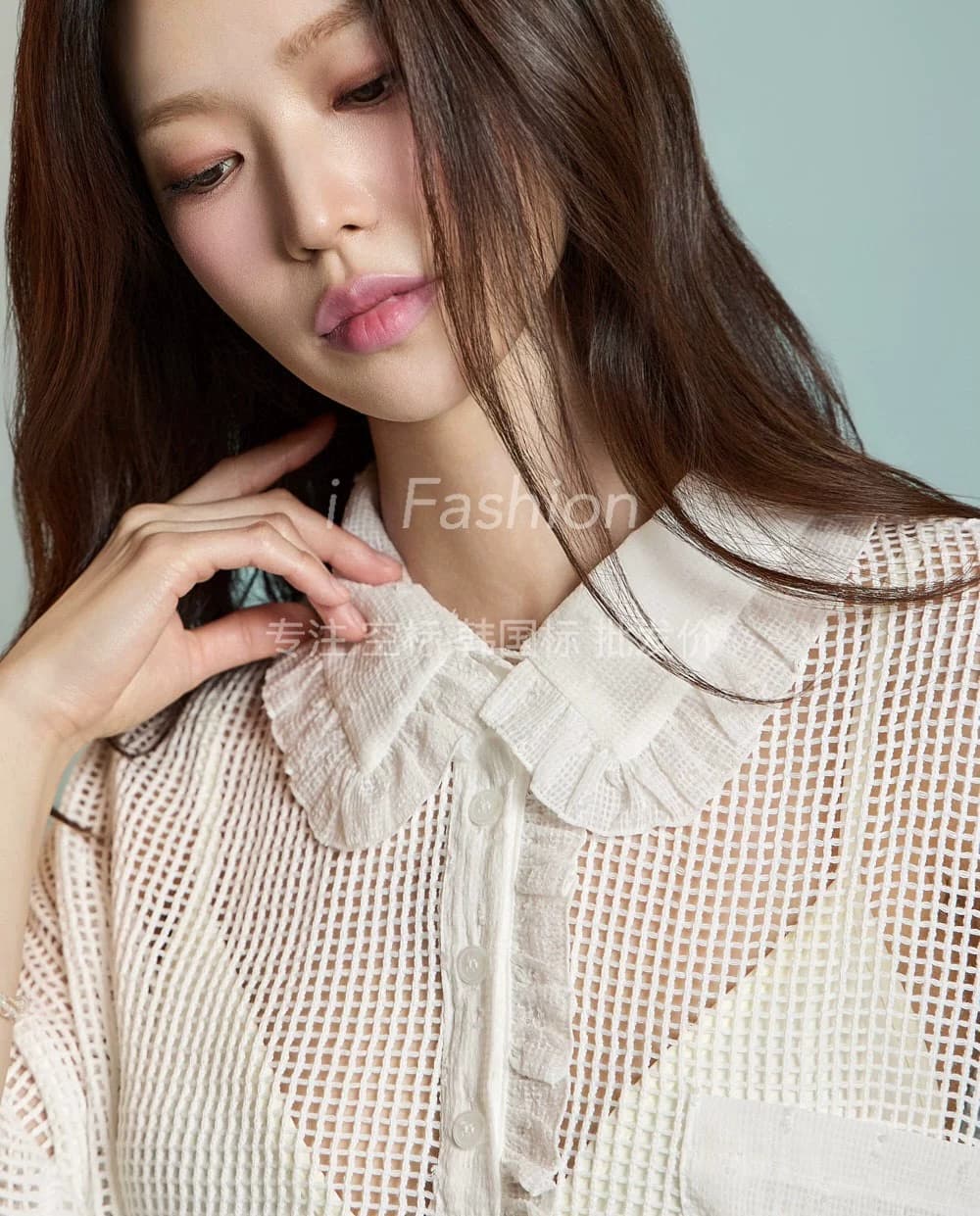 홀로우 아웃 주머니 셔츠 맨위 여성 상세 이미지 3