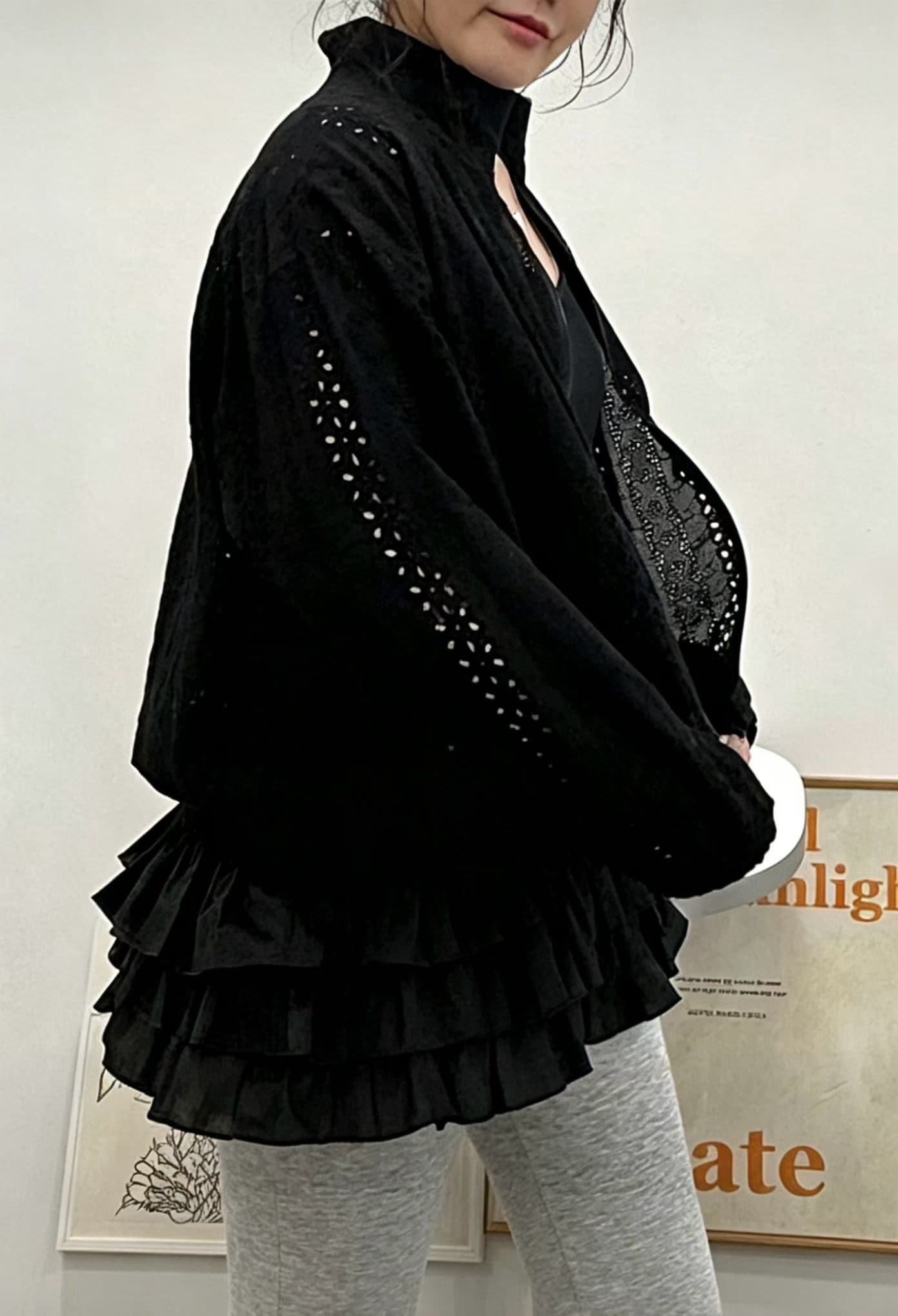 26 가을 새로운 한국 스타일 패션 자수 지퍼 스탠드 칼라 얇은 코트 재킷 상세 이미지 8