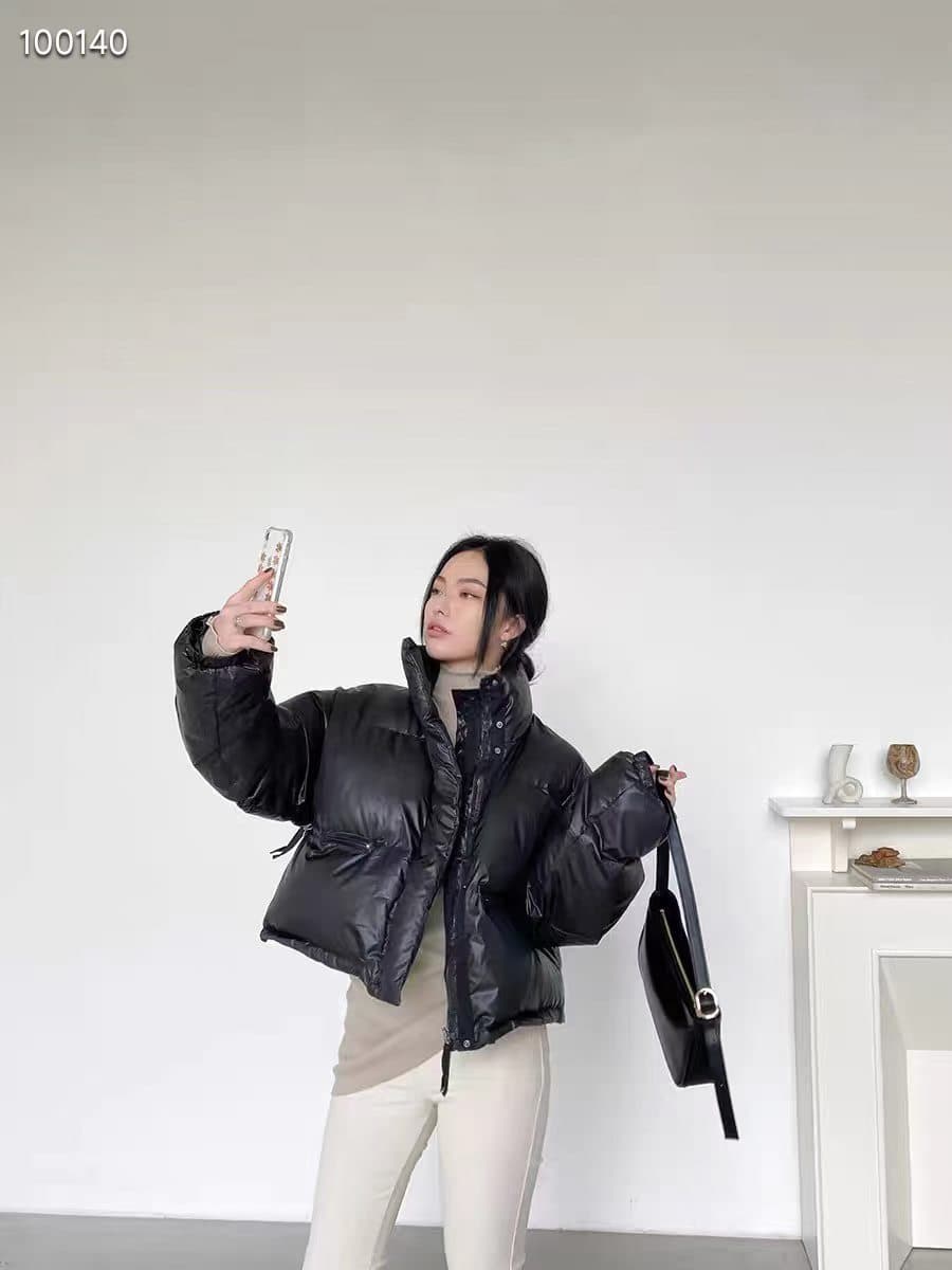 26 가을 겨울 두꺼운 긴팔 단색 면 의류 여성 코트 지퍼 노력 없음 패딩 재킷 맨위 상세 이미지 8