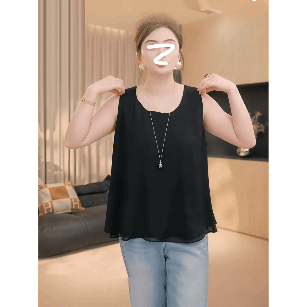 지방 지아 지아 달 그림자 실 조끼 여름 얇은 스타일 품격 슬림해 보이는 다용도 쉬폰 톱 h625u08308 이미지 5