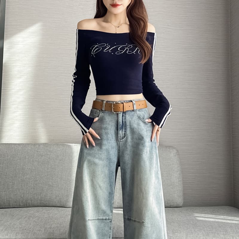 실사 스트레이트 모통이 칼 청바지 여성 봄 가을 2026 년 새로운 루즈핏 슬림해 보이는 디자인 센스 바나나 와이드 레그 팬츠 어린이 이미지 4