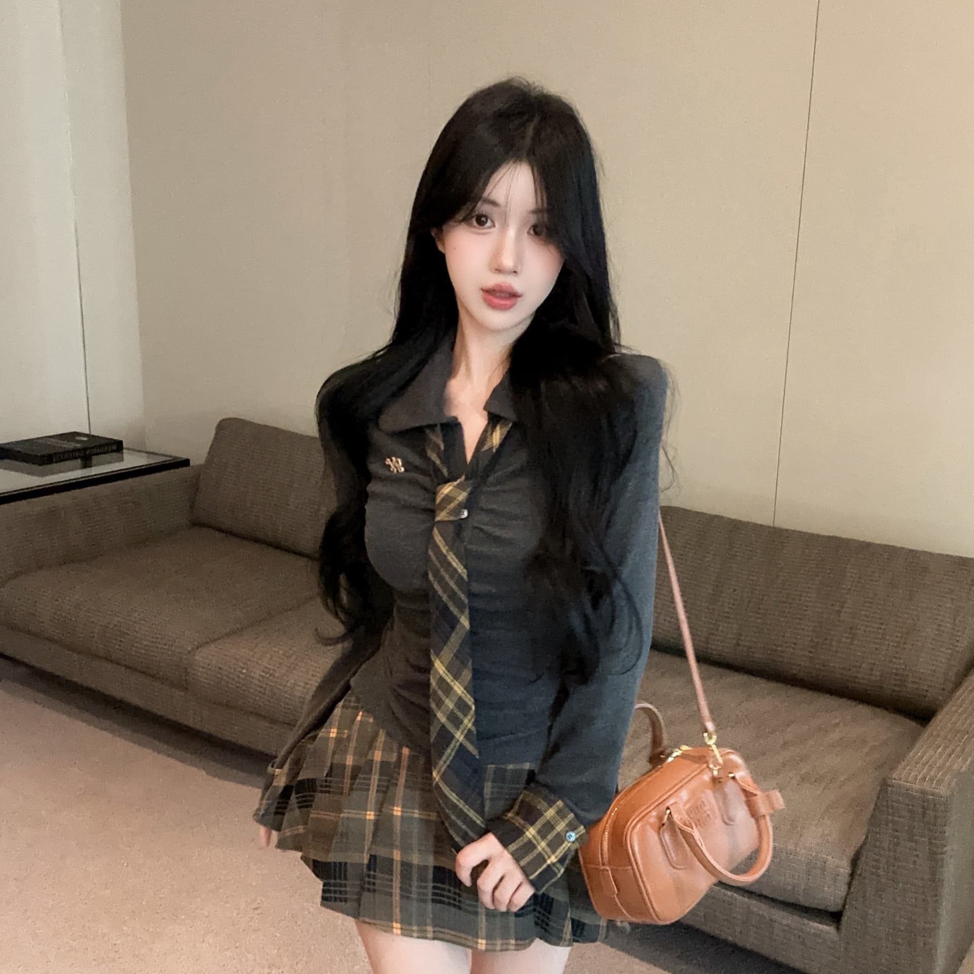 실사 한 부서 빛 요리 한 로얄 자매 착용 가져 가라. 전체 집합 학원 스타일 jk 유니폼 점프 슈트 치마 miu 인사이드 miu 가스 세트 이미지 5