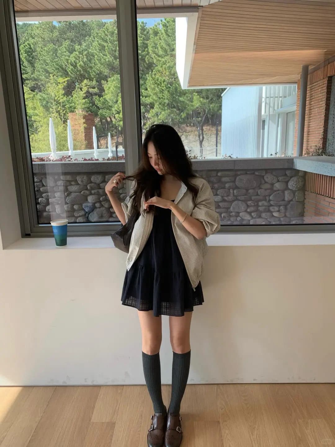 재고 있음 한국 여름 단색 품격 슬림해 보이는 다용도 레이스 슬립 캐주얼 드레스 상세 이미지 15
