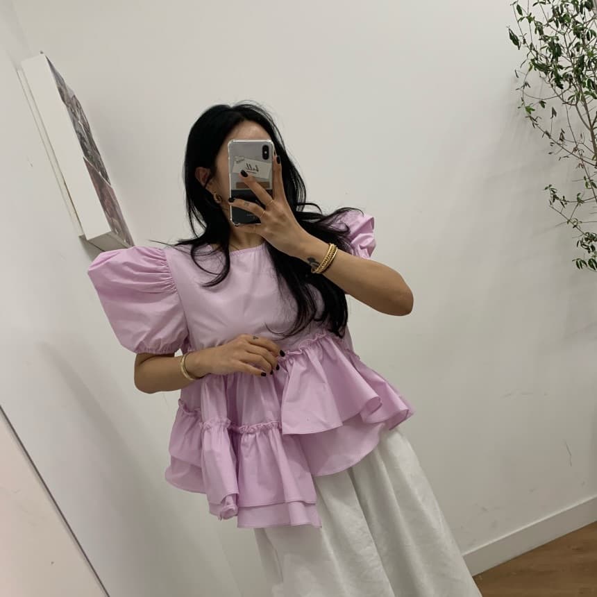 재고 있음 한국 동대문 chic 다용도 작은 대중 불규칙 패션 셔츠 상세 이미지 2