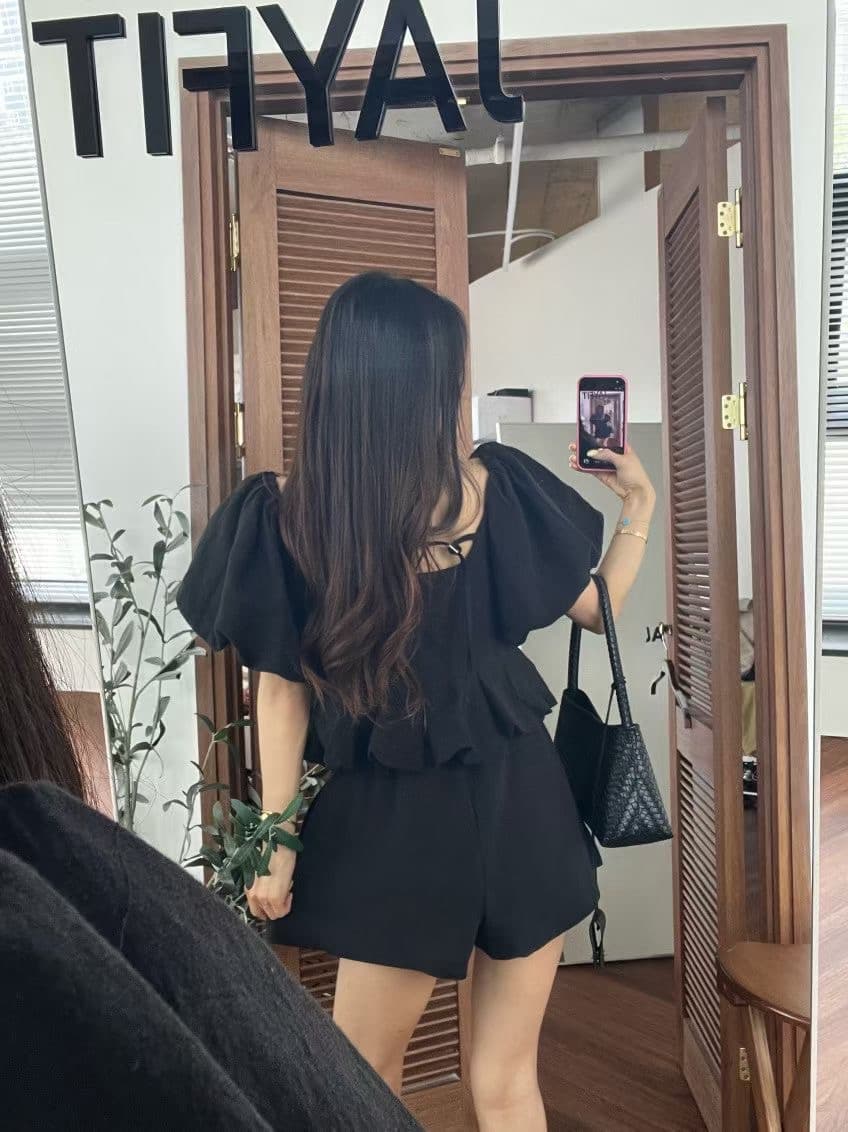 있음 선적 다용도 거품 소매 반팔 셔츠 반바지 세트 상세 이미지 16