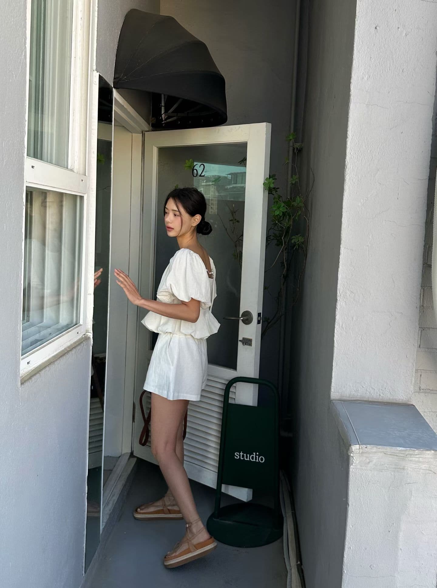 있음 선적 다용도 거품 소매 반팔 셔츠 반바지 세트 상세 이미지 29
