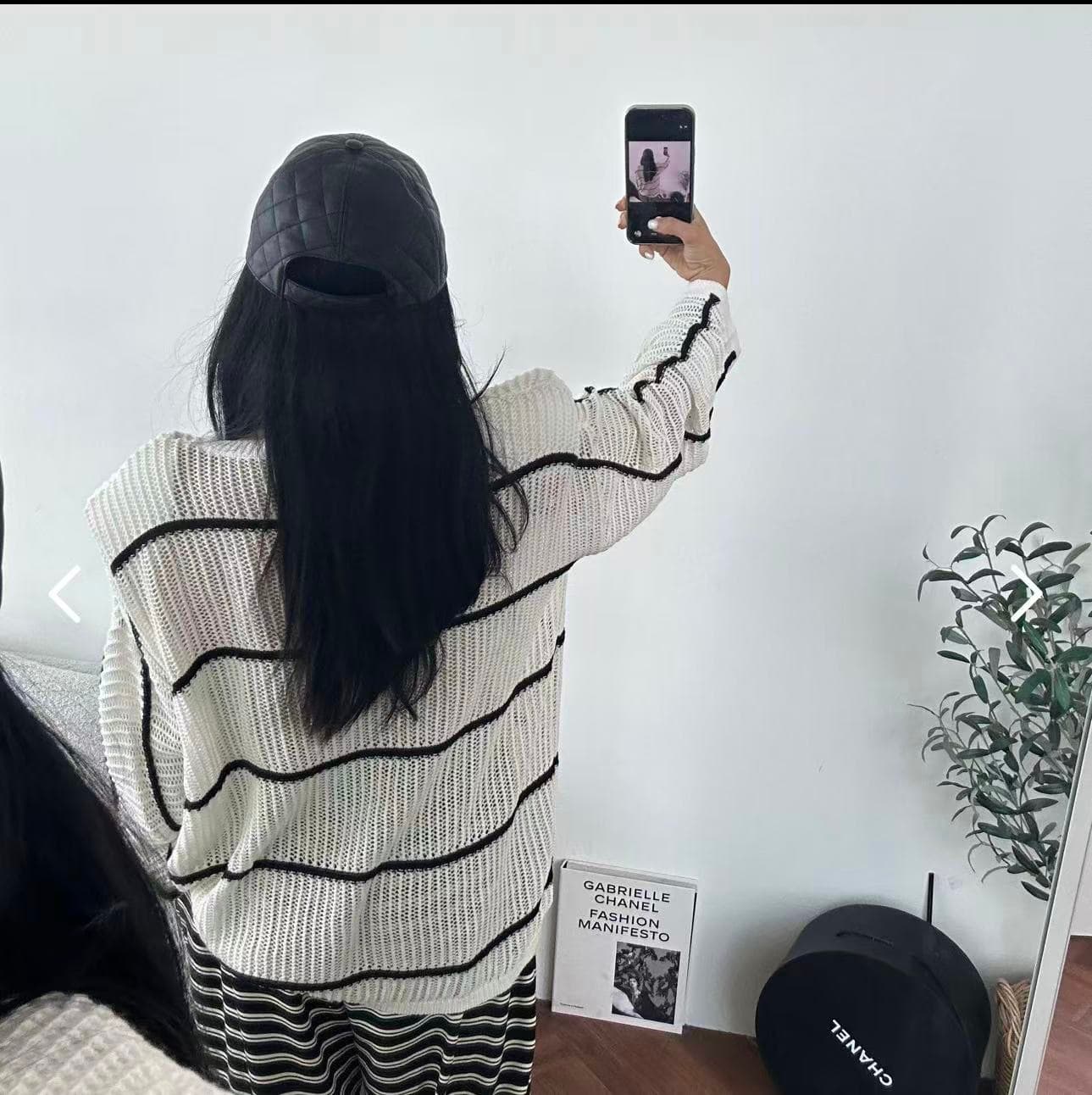 한국 ins 패션 어깨 패드 루즈핏 슬림해 보이는 디자인 센스 니트 스웨터 여자 상세 이미지 2