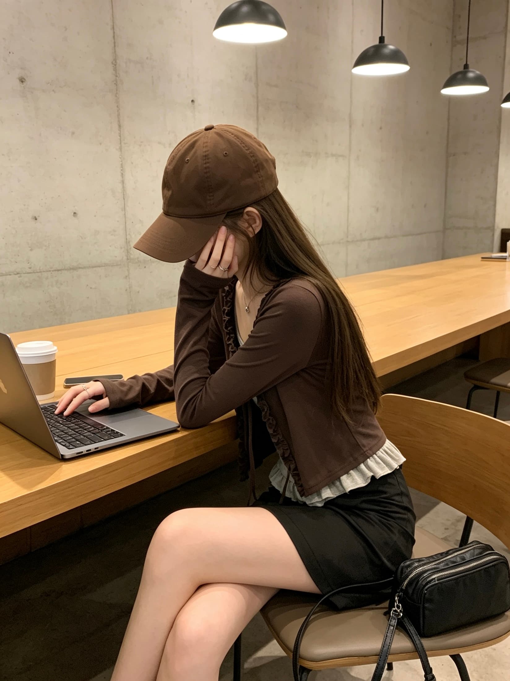신제품 페이크 레이어드 패치워크 긴팔 기본 셔츠 여성 봄 가을 작은 대중 분위기 센스 프릴 오픈 가디건 맨위 상세 이미지 4