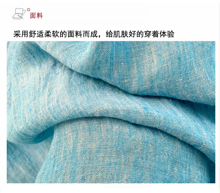 오리지널 디자인 2026 봄 여름 새로운 컬러 짜임 면 린넨 문예 슬림해 보이는 7부 소매 셔츠 맨위 셔츠 여성 상세 이미지 7